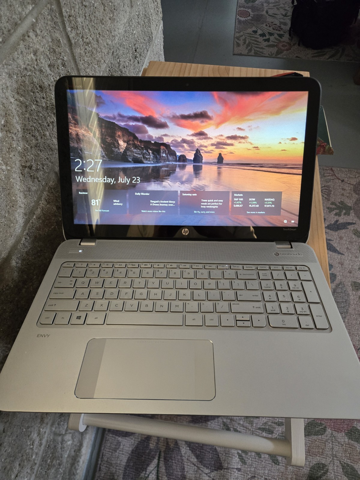 HP ENVY Notebook, Windows 10 Home.