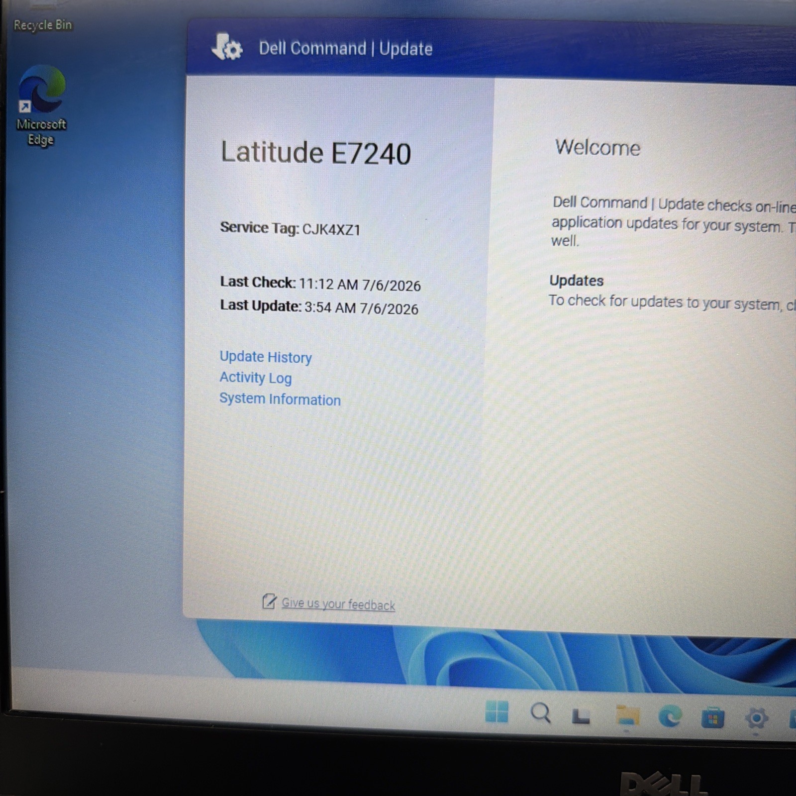 Dell Latitude E7240 i5-4300U 1.9GHz 8GB RAM 128GB SSD Win 11 Pro