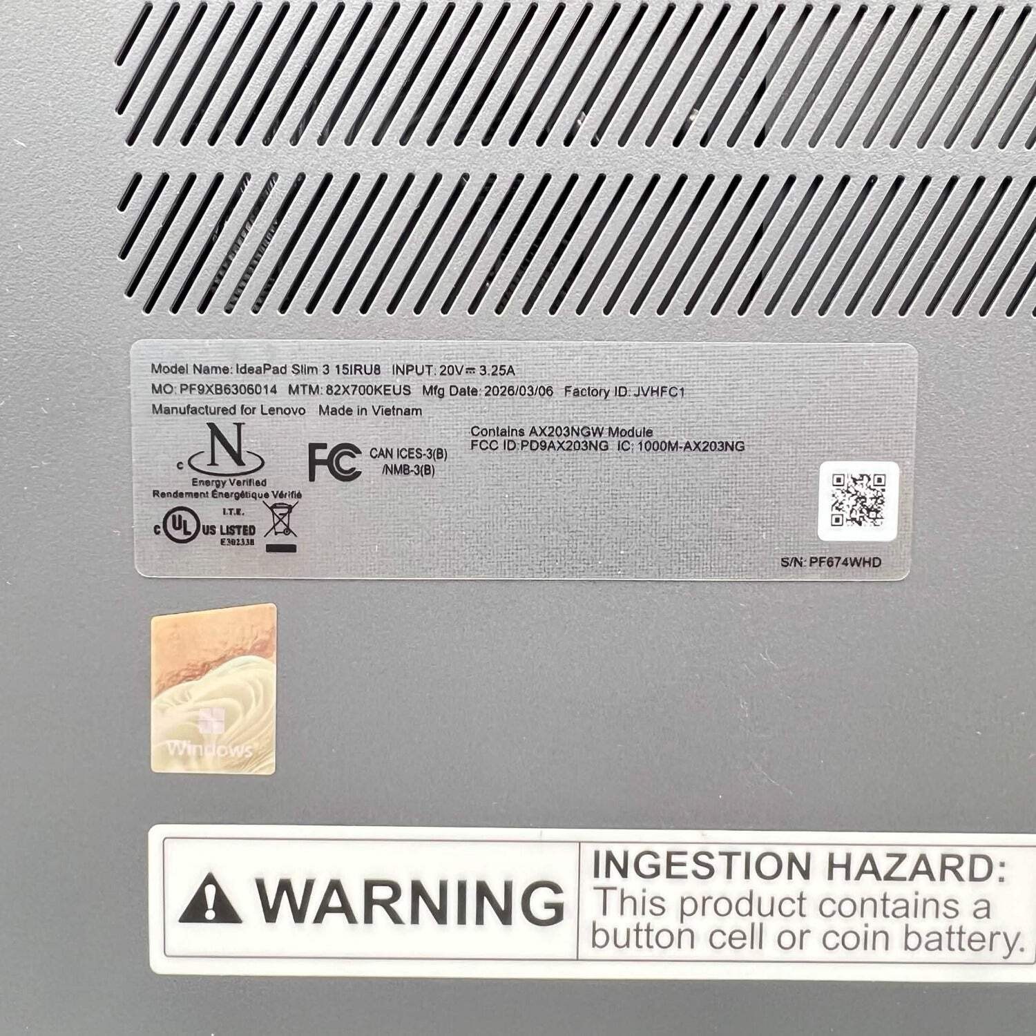 Lenovo IdeaPad 3i 15IRU8 15.6″ i5-1335U 1.3GHz 16GB RAM 256GB SSD