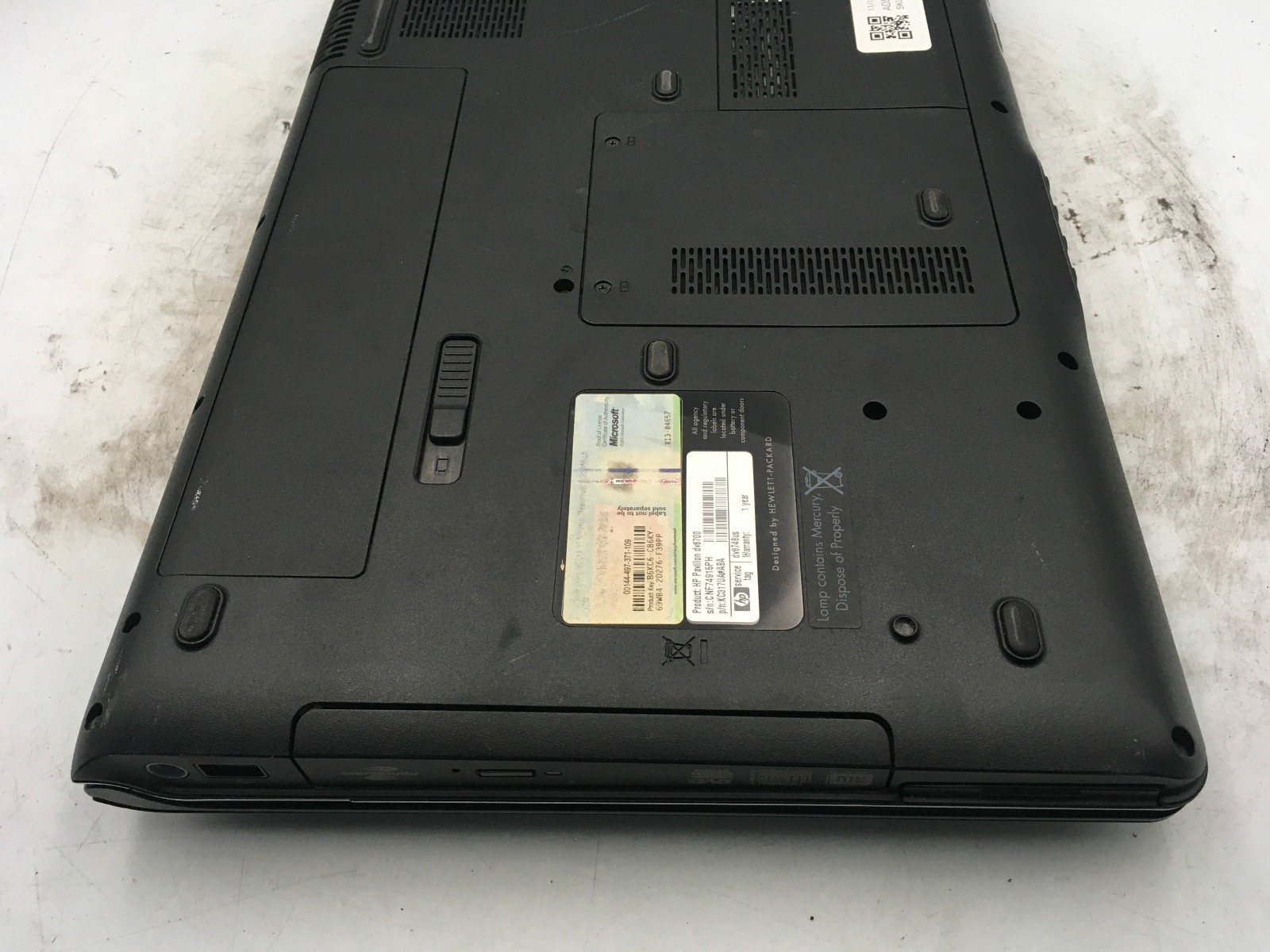 HP PAVILION DV6700 – BOOTS TO BIOS – AMD TURION 64 X2 – 2GB RAM – READ DESC – BB