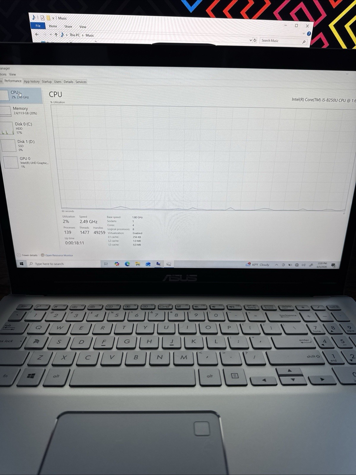 ASUS Q505UA 15 inch ( Cpu i5 8th Gen., 1.80GHz, 12GB Ram ) Convertible 2-in-1