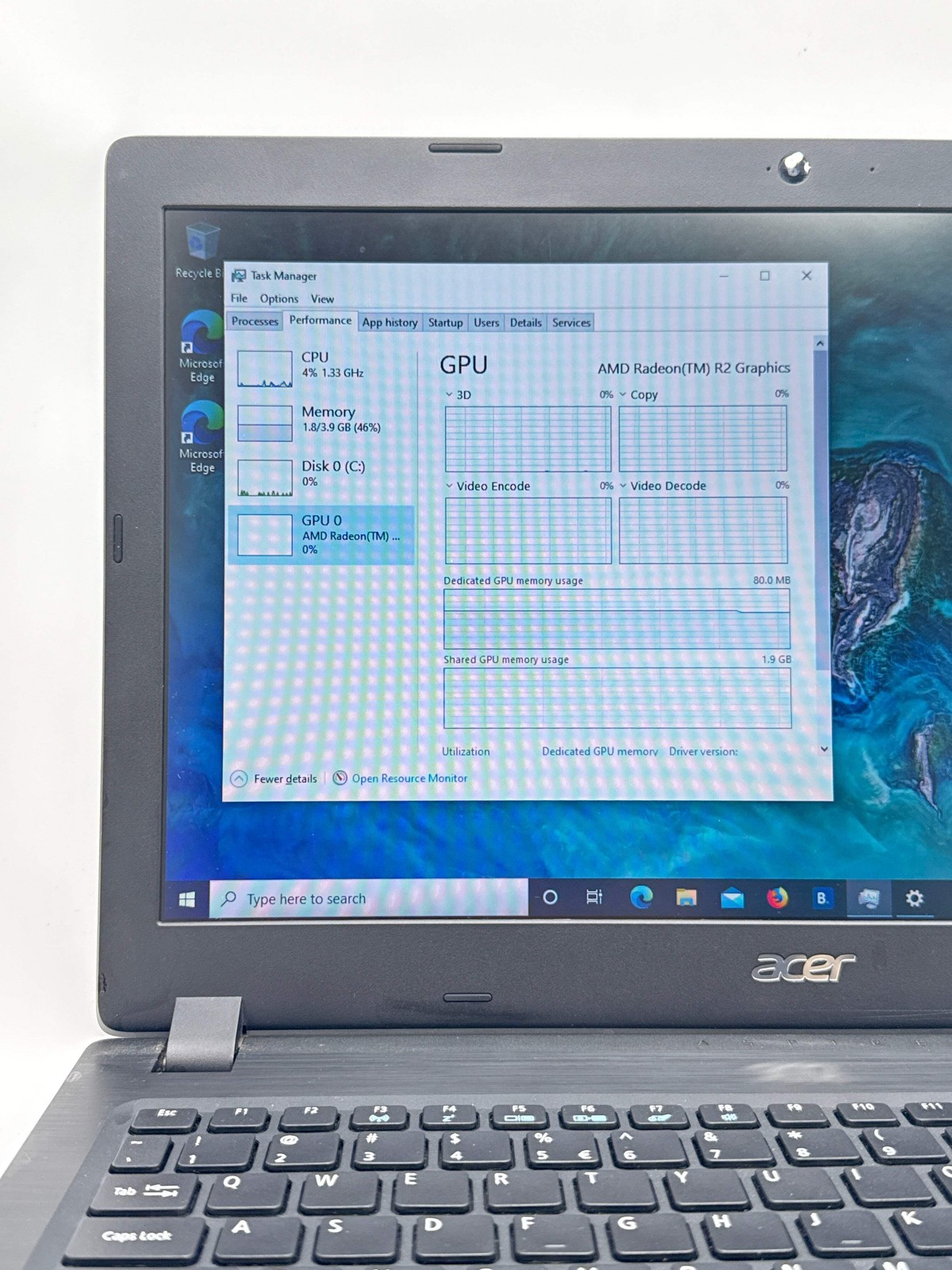 Acer Aspire 3 15.6″ A315-21 AMD E2-9000e@1.5GHz 4GB RAM 1TB HDD Laptop