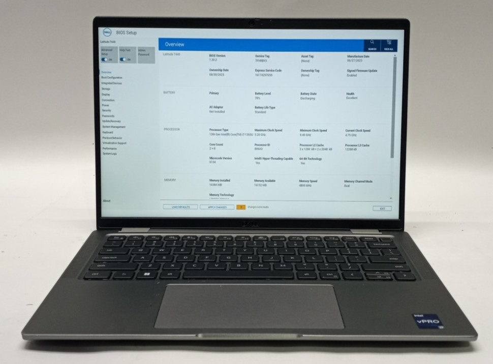 Dell Latitude 7440 14″FHD i7-1365U@5.2GHz 16GB RAM 256GB NVMe Win 11 Pro WH783!
