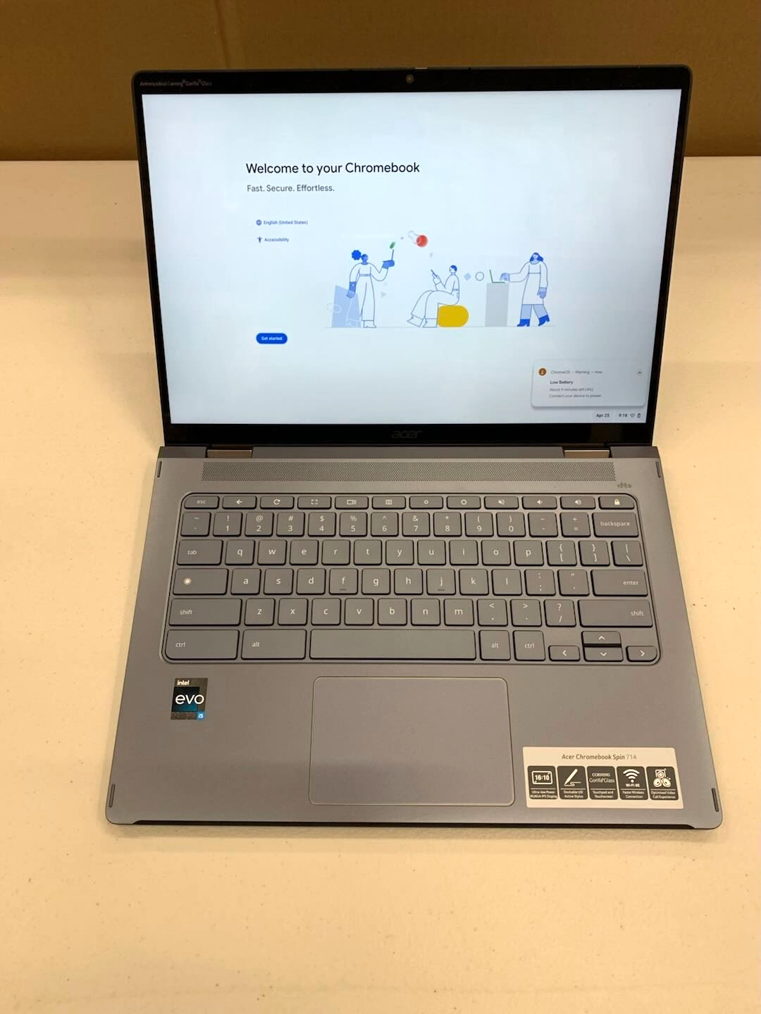 Acer Spin 14″ Touch Chromebook i5-1235U 8GB 256GB ChromeOS USED
