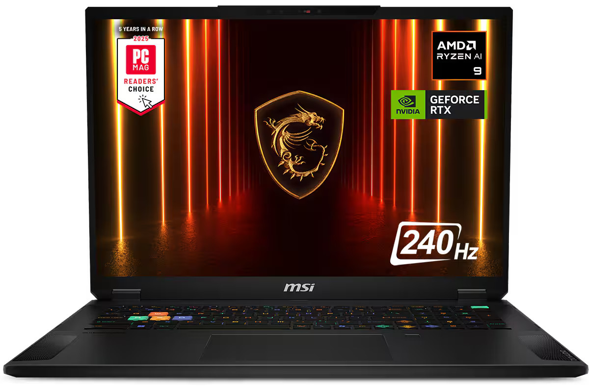 MSI – Stealth A18 AI+ – Copilot+PC- 18″ 240Hz QHD+ Ultra Thin Gaming Laptop -…