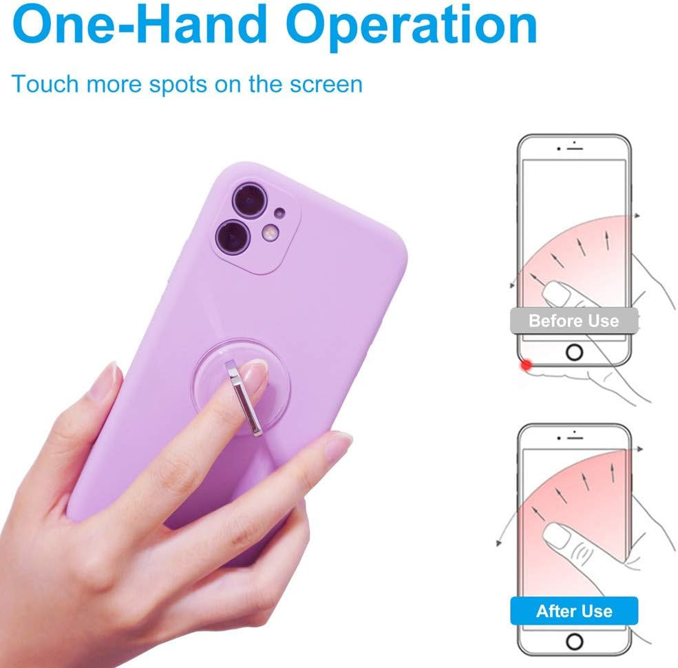 4 Pack Cell Phone Ring Holder, Transparent Ring Holder 360°Rotation Finger Ring
