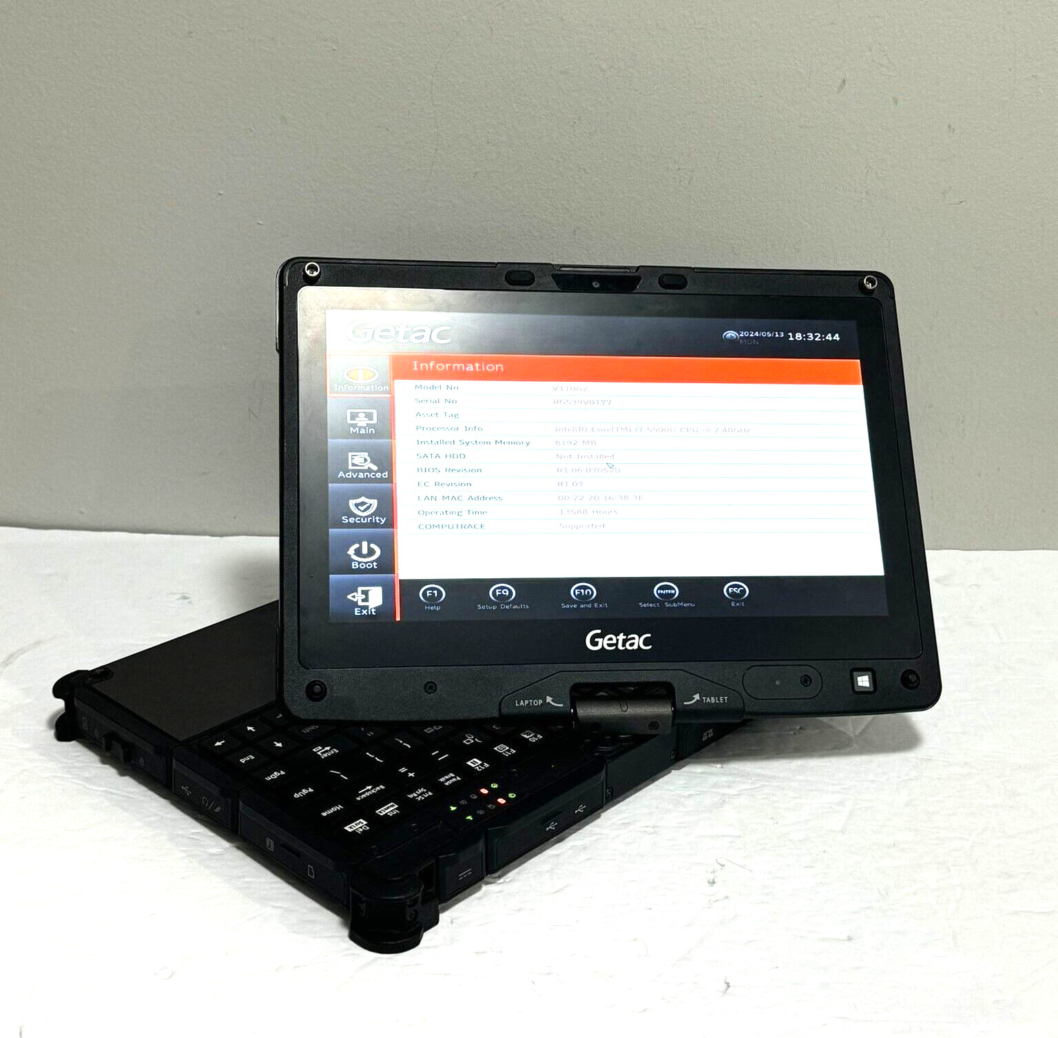 Getac V110 G2 i7-5500U 8GB Ram NO CADDY/NO SSD/NO Charger