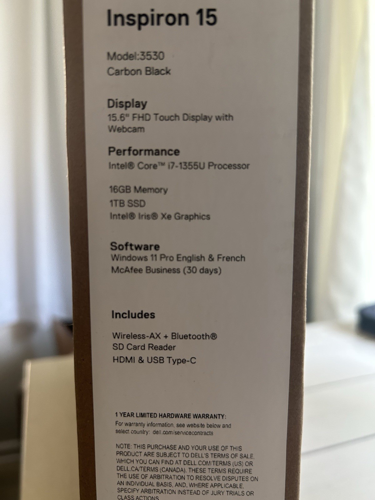 Dell Inspiron 15 3530 15,6″ 1TB SSD, Intel Core i7-1355U, 5.0GHz, 16GB…