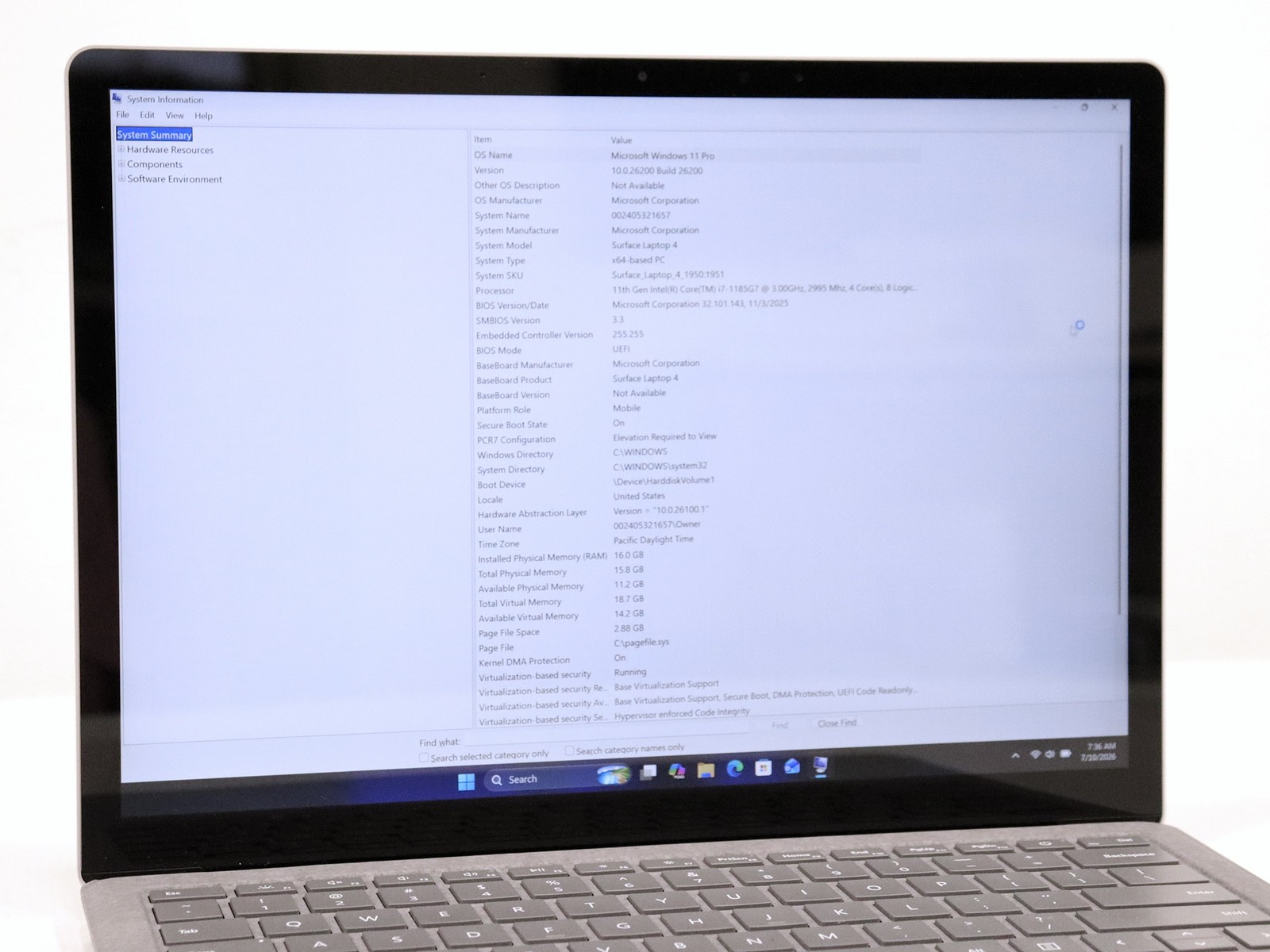 Microsoft Surface Laptop 4 1958 13.5″ Touch Ryzen 5 4680U 16GB 256GB NVMe As Is