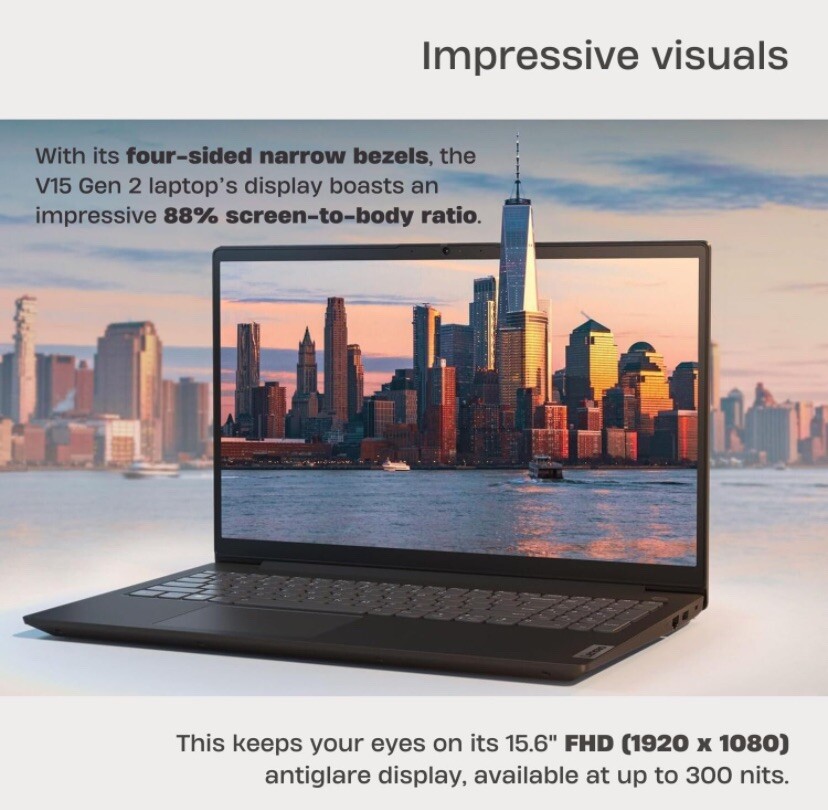 Lenovo – V15 G2 15.6″ Laptop – 8GB Ram – 128GB SSD (READ)