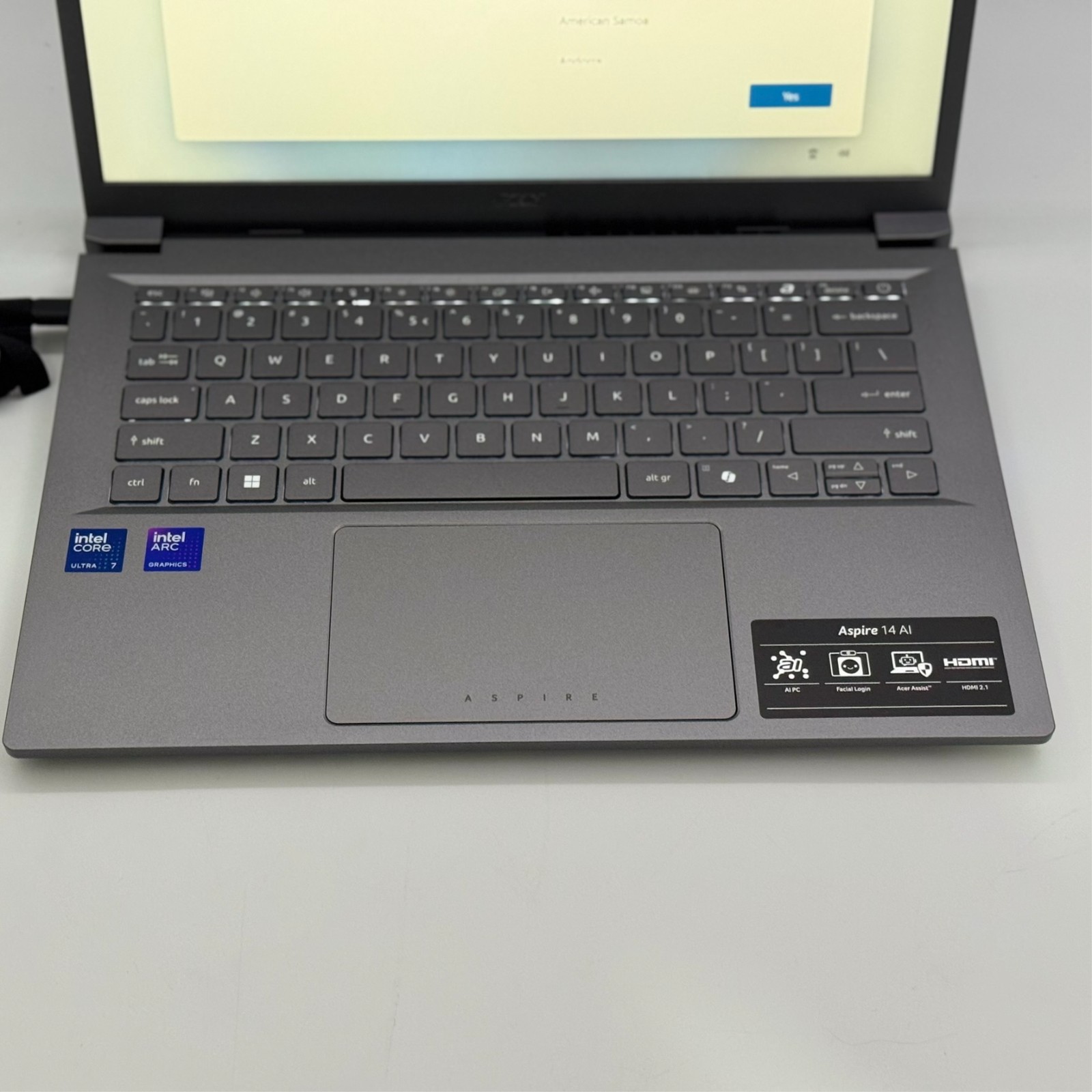 Acer Aspire 14 AI Copilot+ PC WUGXA Intel Ultra 7 256V 1TB SSD 16GB Laptop Gray