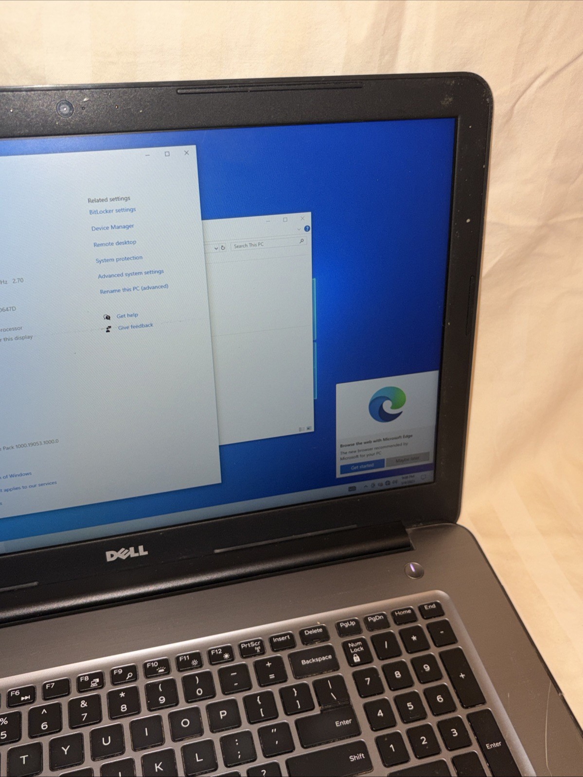 17.3″ Dell INSPIRON 17 5767 Laptop i5-7200U @ 2.50GHz 8GB RAM 500GB HDD Win 10H