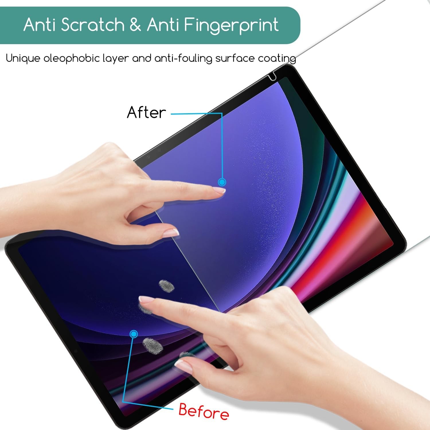 2-Pack Tempered Glass Screen Protector for Samsung Galaxy Tab S10 FE+ / S10 Plus