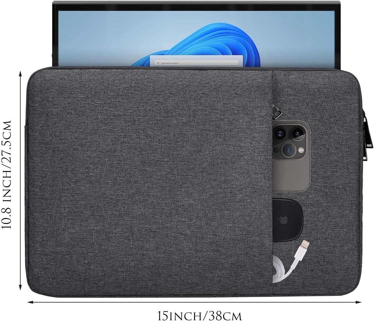 16.1 inch Portable Monitor Case Sleeve for KYY MNN Innoview ASUS Zenscreen 16″