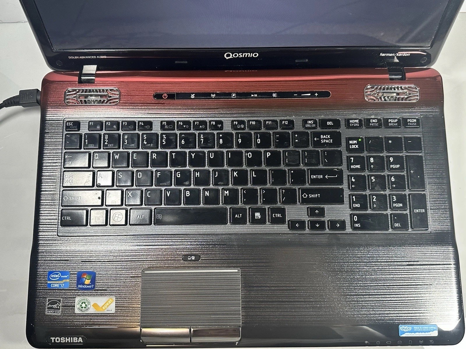 Toshiba Qosmio X770 17” i7-2670QM 8GB Boots BIOS No HDD OEM Charger VG+