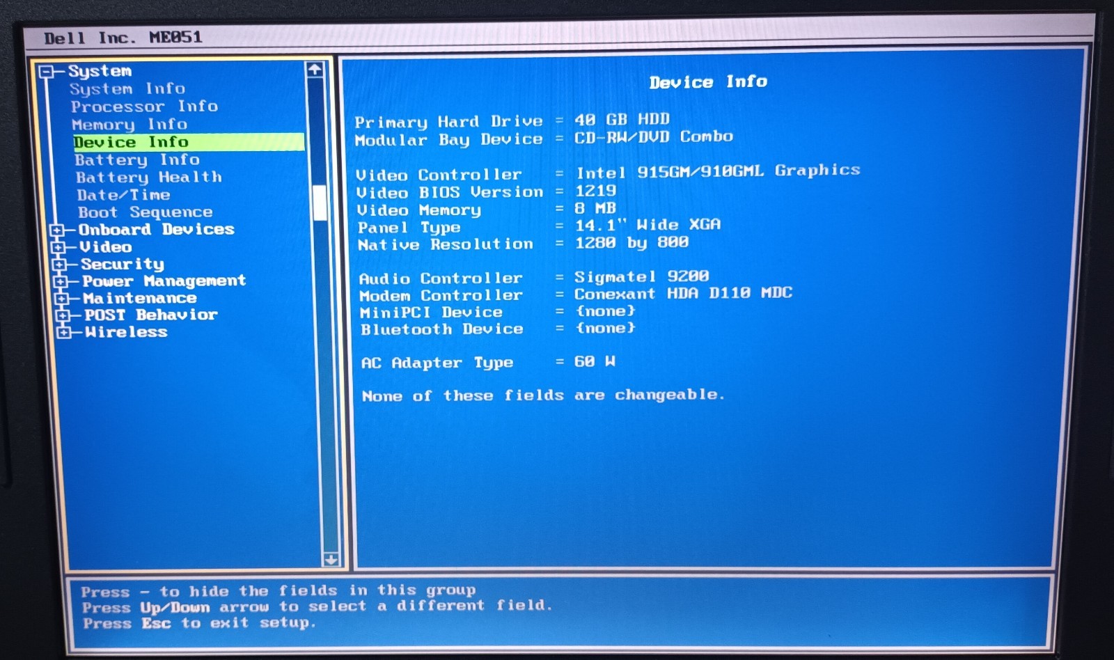 Dell Latitude 1300 Laptop Notebook 14.1″ 768MB 40GB 1280×800 Windows XP Charger