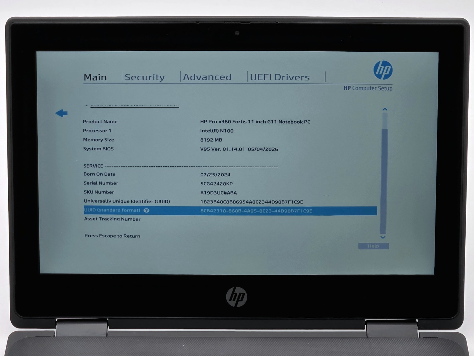 HP Pro x360 Fortis G11 2-in-1 11″ HD Touch N100 128GB SSD 8GB W11P Webcam