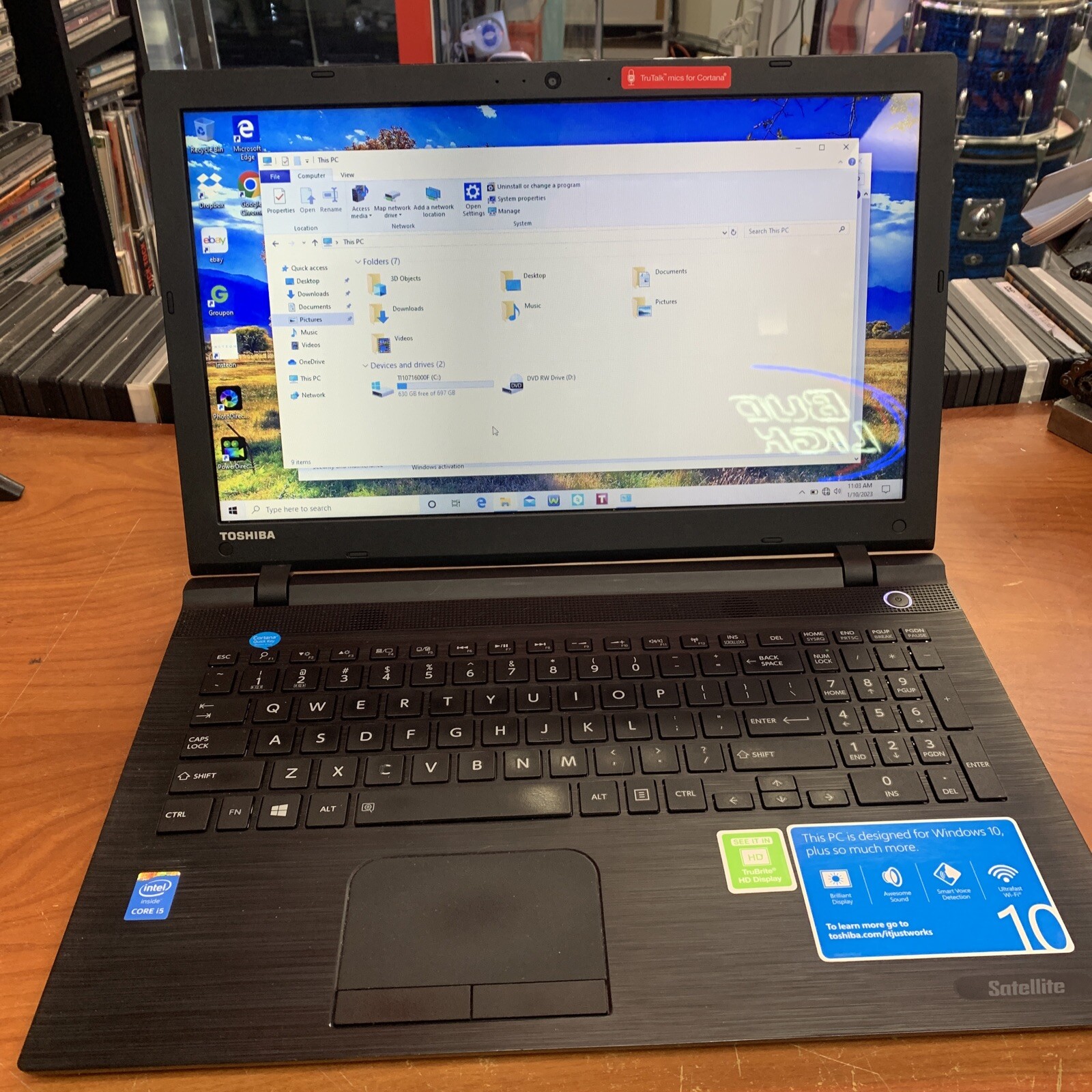 TOSHIBA SATELLITE C55-C5380 I5-4210U 2.40GHZ 750TB HD | 8GB RAM | WIN 10 PARTS