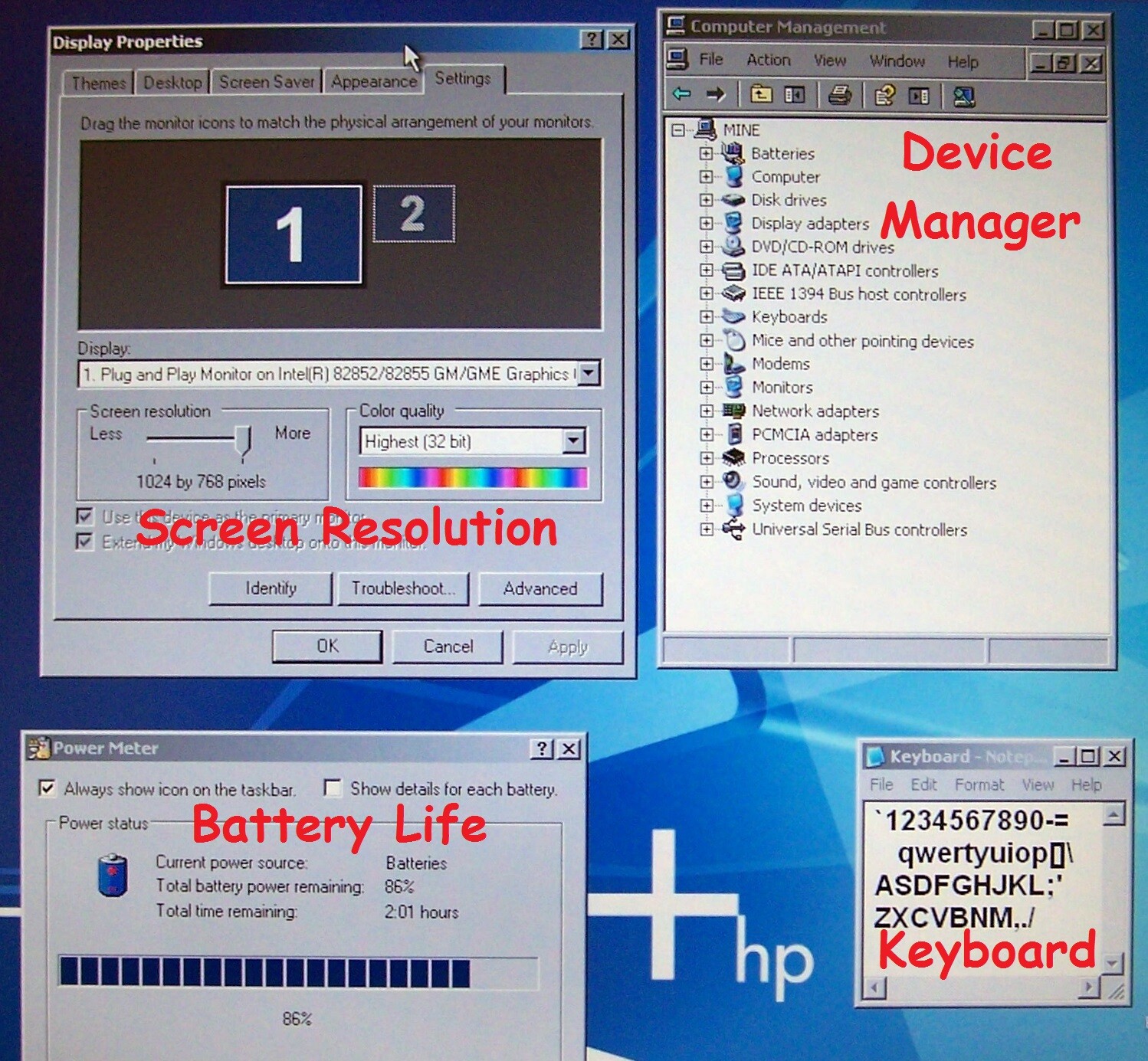 HP ZE-2000 Laptop 15″ Intel Celeron M 1.5GHZ 512GB ram 40GB HD -ze2101 4125 5730