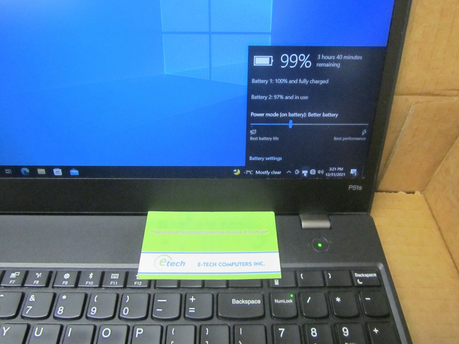20HCS0BW00 ThinkPad P51s i7-7600U 16GB 512GB SSD 15.6″ FHD QUADRO M520 2GB Win10