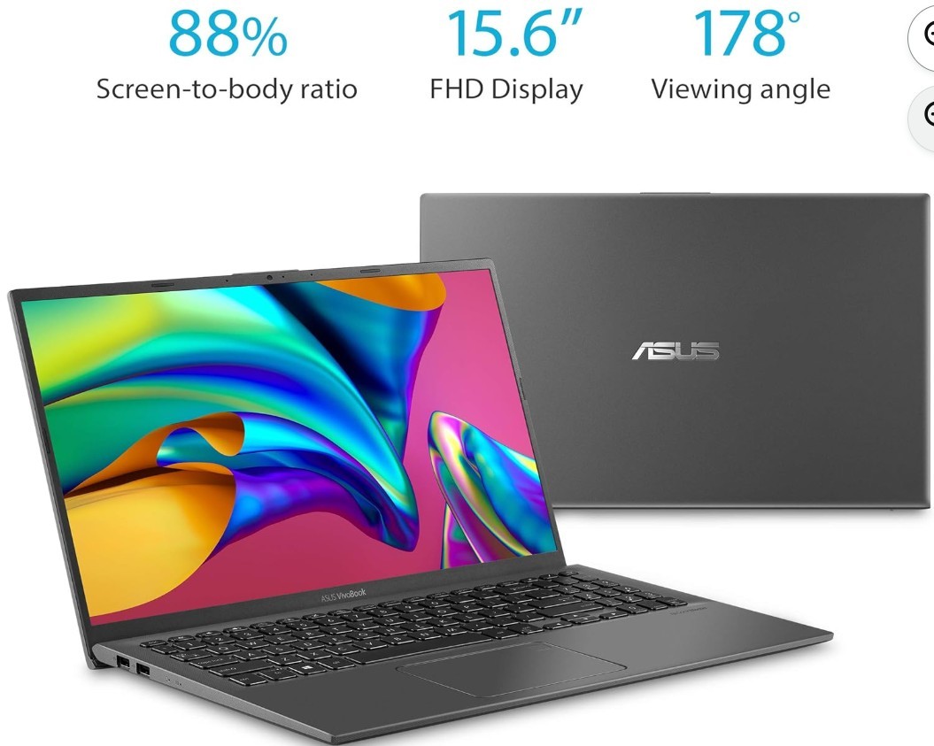 ASUS VivoBook F512DA-DB34 15 inch (128GB, AMD Ryzen 3, 3.50GHz, 8GB)…
