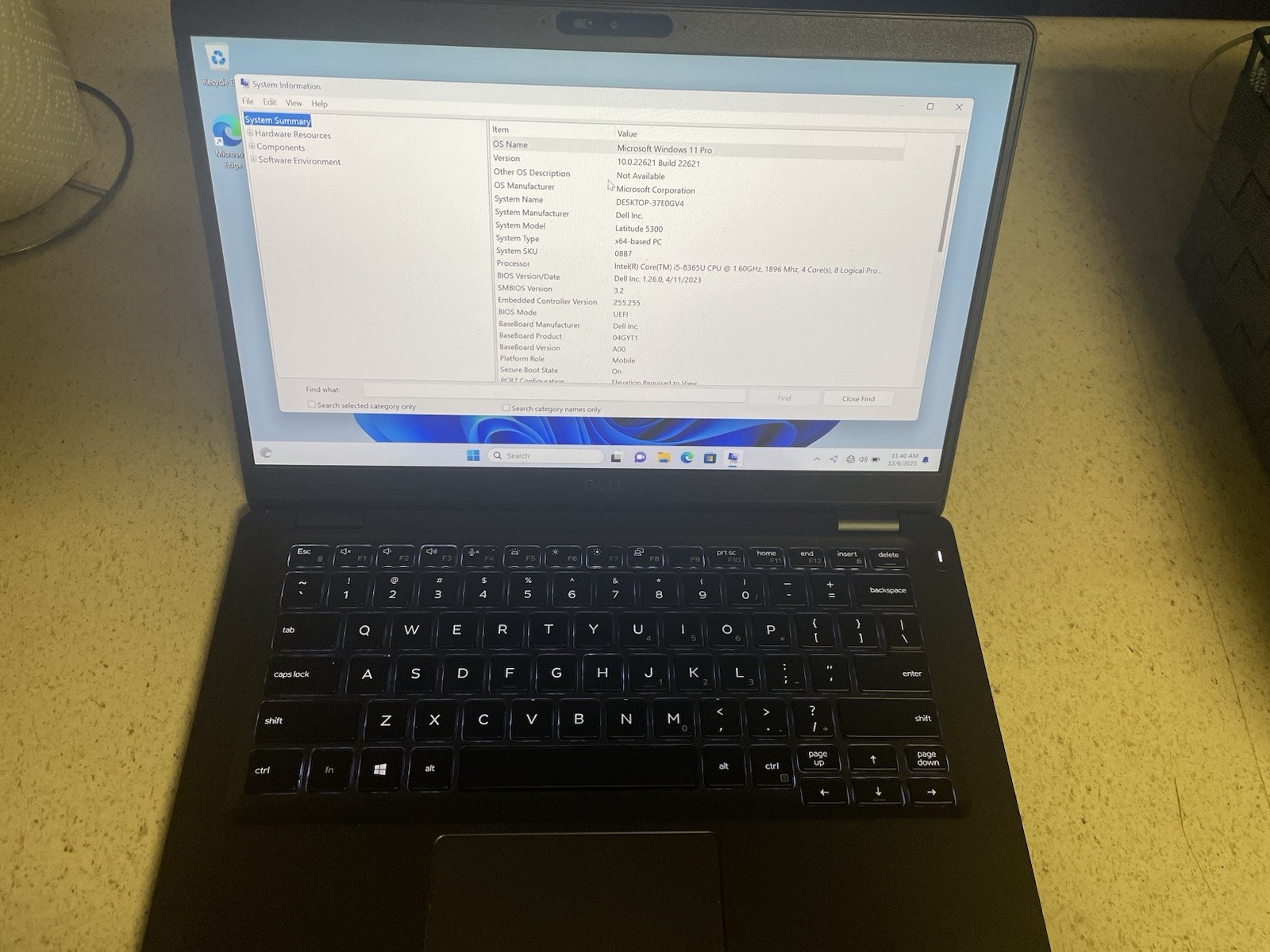 Dell Latitude 5300 Core I5-8365U 1.60 16GB RAM 512GB SSD Intel UHD 620 Graphics