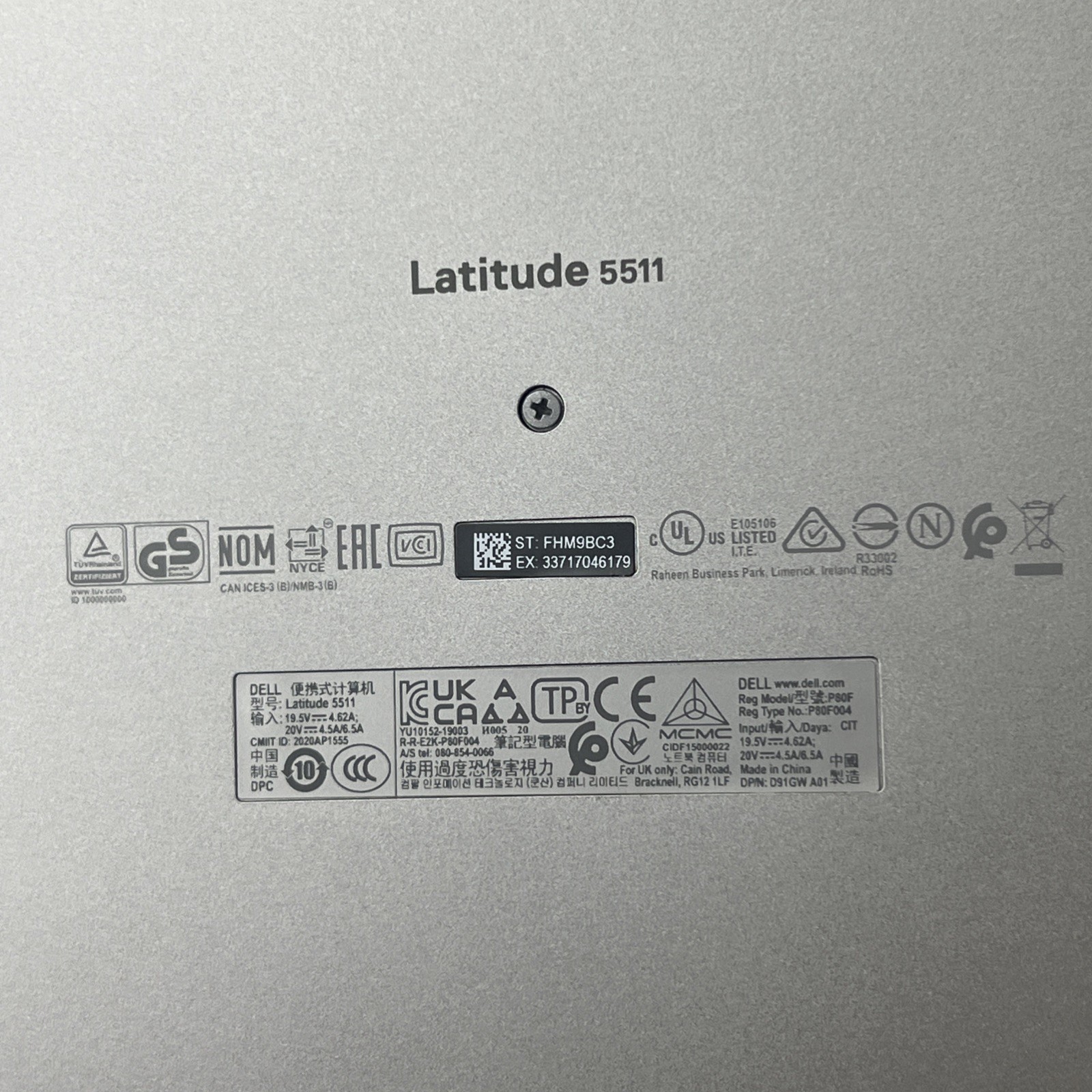 Dell Latitude 5511 i7-10850H 16GB Ram GeForce MX150 – Fair *No SSD/OS, Low Batt*