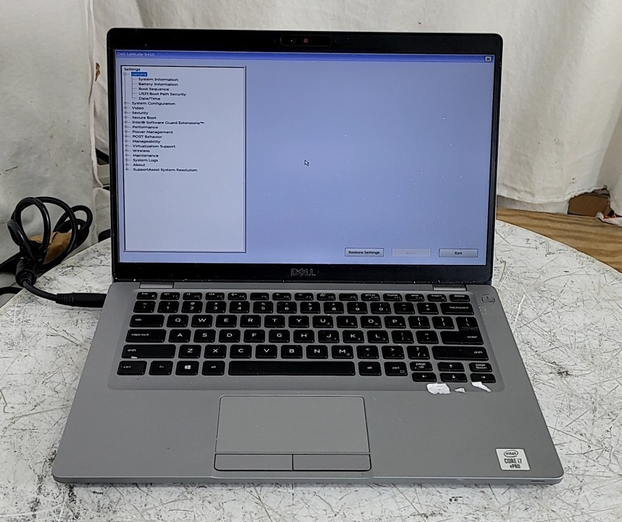 DELL LATITUDE 5410 Laptop Core I7-10610U 512GB NO RAM SEE NOTES