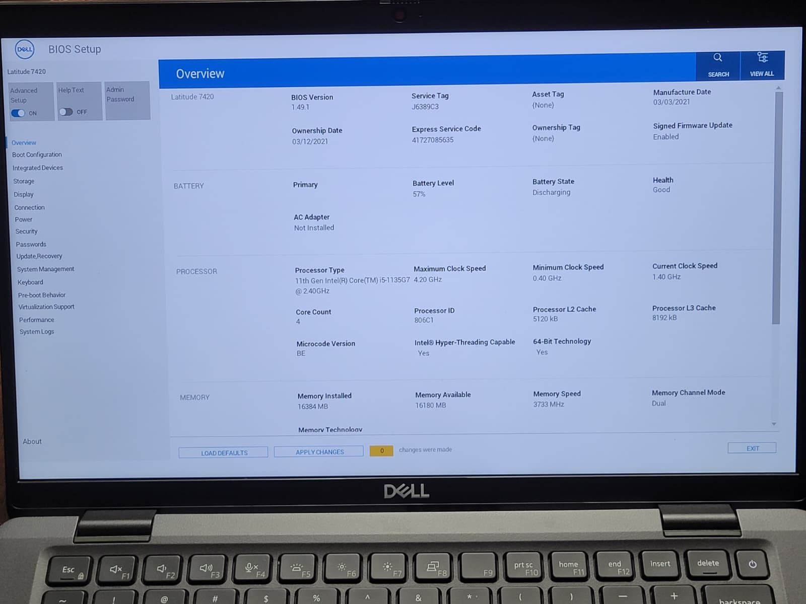 Dell Latitude 7420 14.0″ FHD Laptop- Intel i5, 16GB RAM, 256 SSD, OS: Windows 11