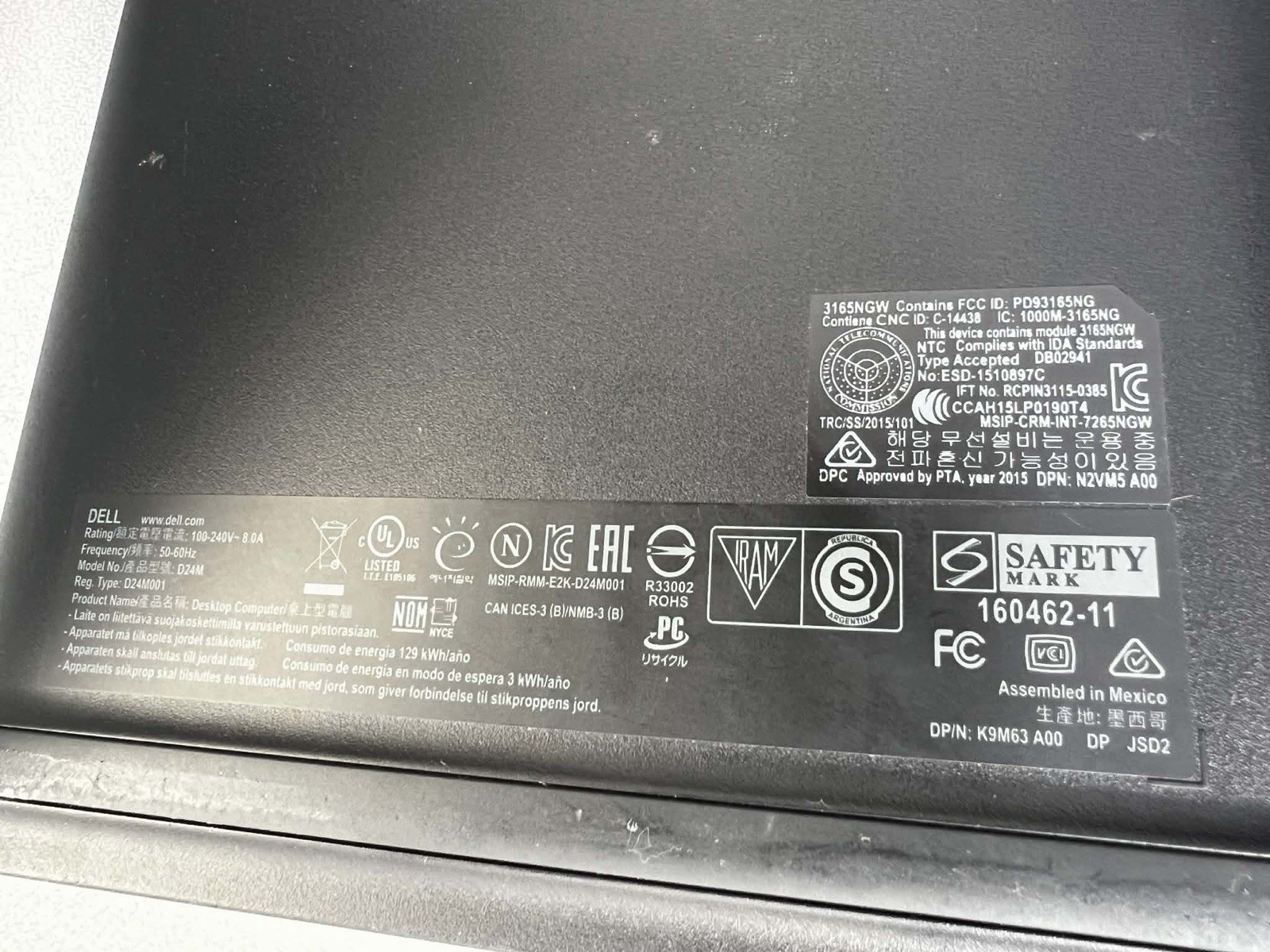 Dell XPS D24M Intel D24M001 50-60Hz (READ DESCRIPTION)