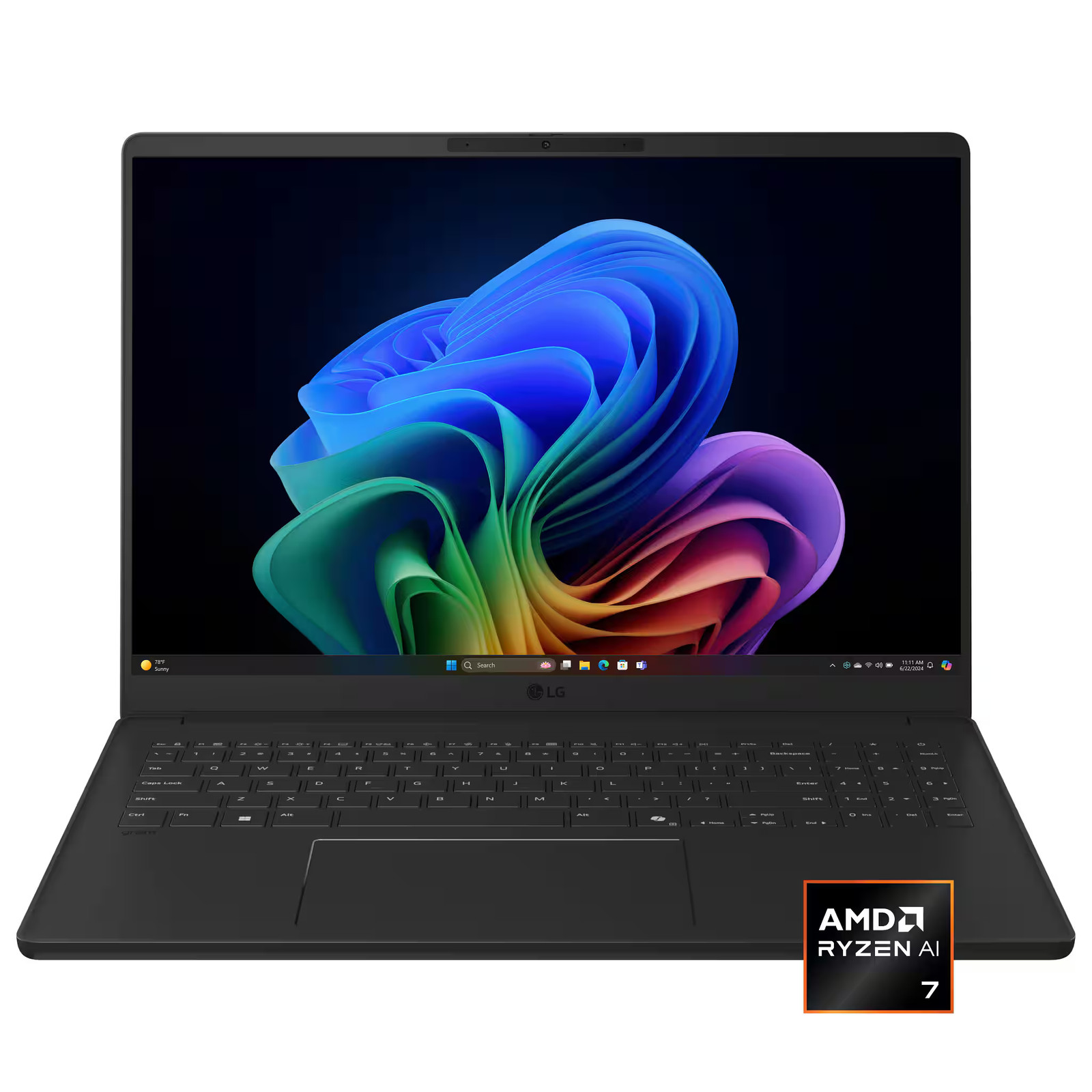 LG – gram Book 16″ Copilot+ PC Touchscreen Laptop with AMD Ryzen AI 7 445 -16…