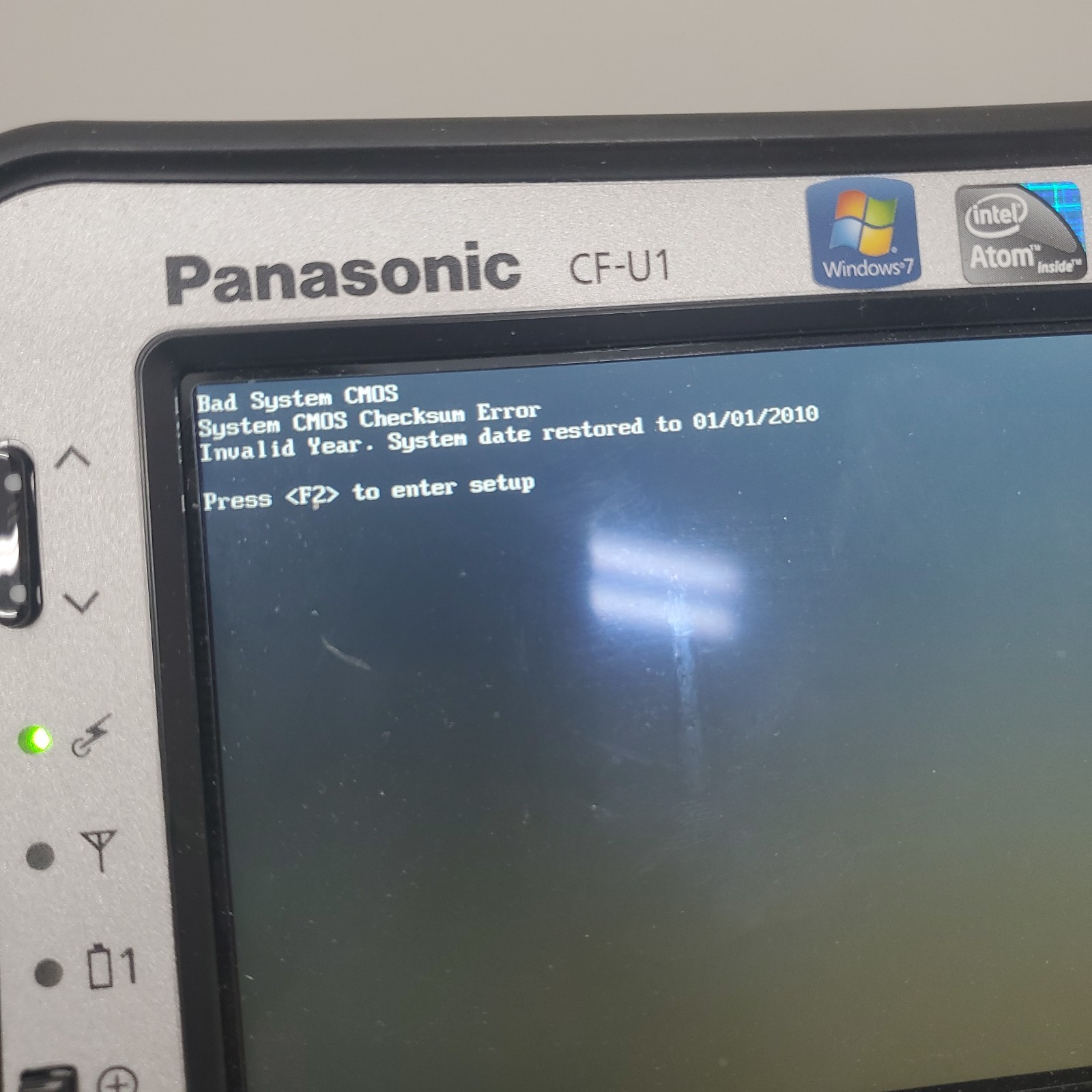 Panasonic CF-U1 Rugged Laptop Tablet Computer – Boots – No AC/OS – Atom Z530