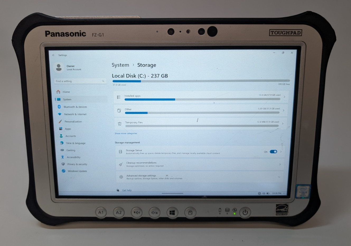 Panasonic Toughpad FZ-G1 MK5, i5-7300U, 8GB RAM, 240GB SSD Rugged Tablet