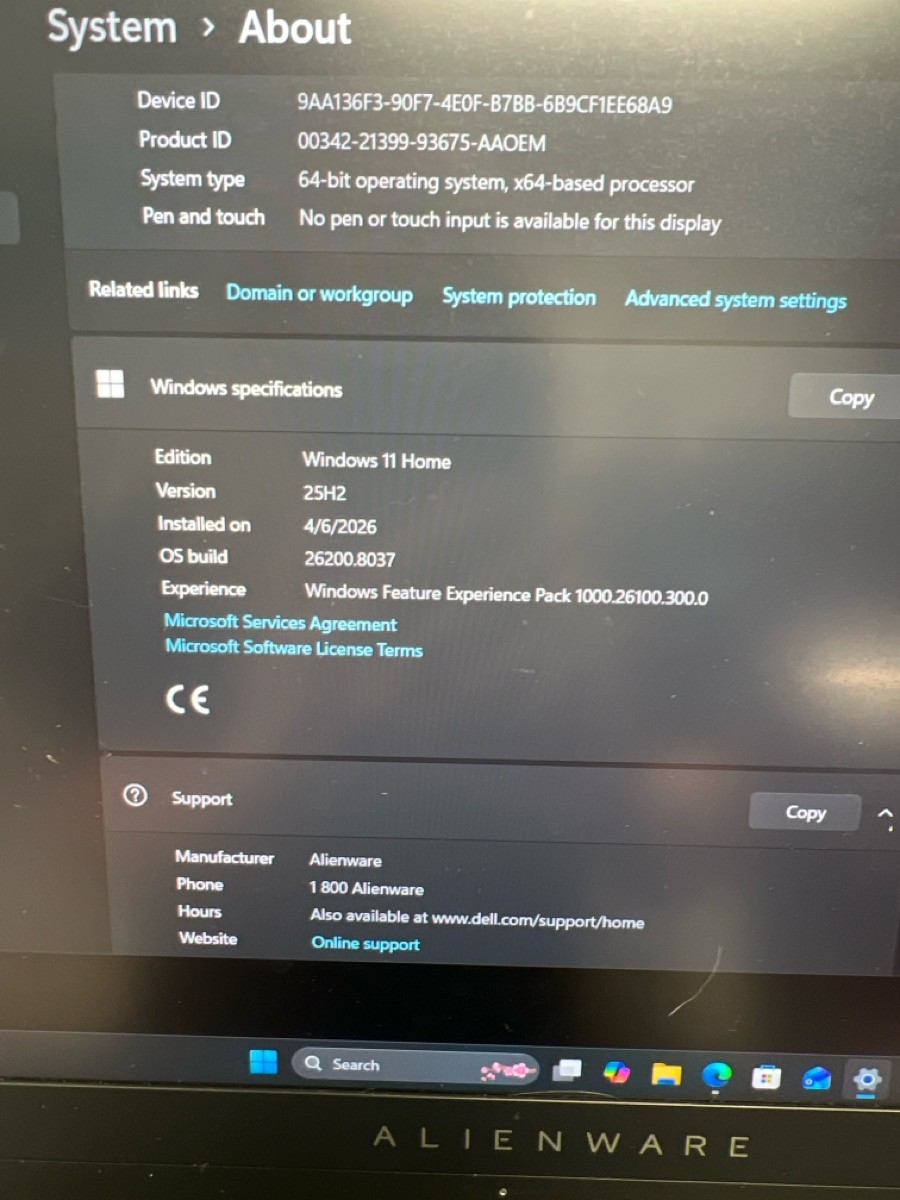 Alienware x16 R2 Gaming Laptop – Intel Ultra 9, 32GB, 2TB, RTX 4070 (PD7016131)