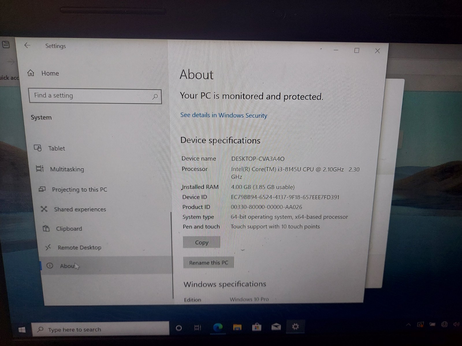Dell Latitude Touchscreen 3310 13.3″ i5 4GB RAM 256GB SSD Windows HDMI Black