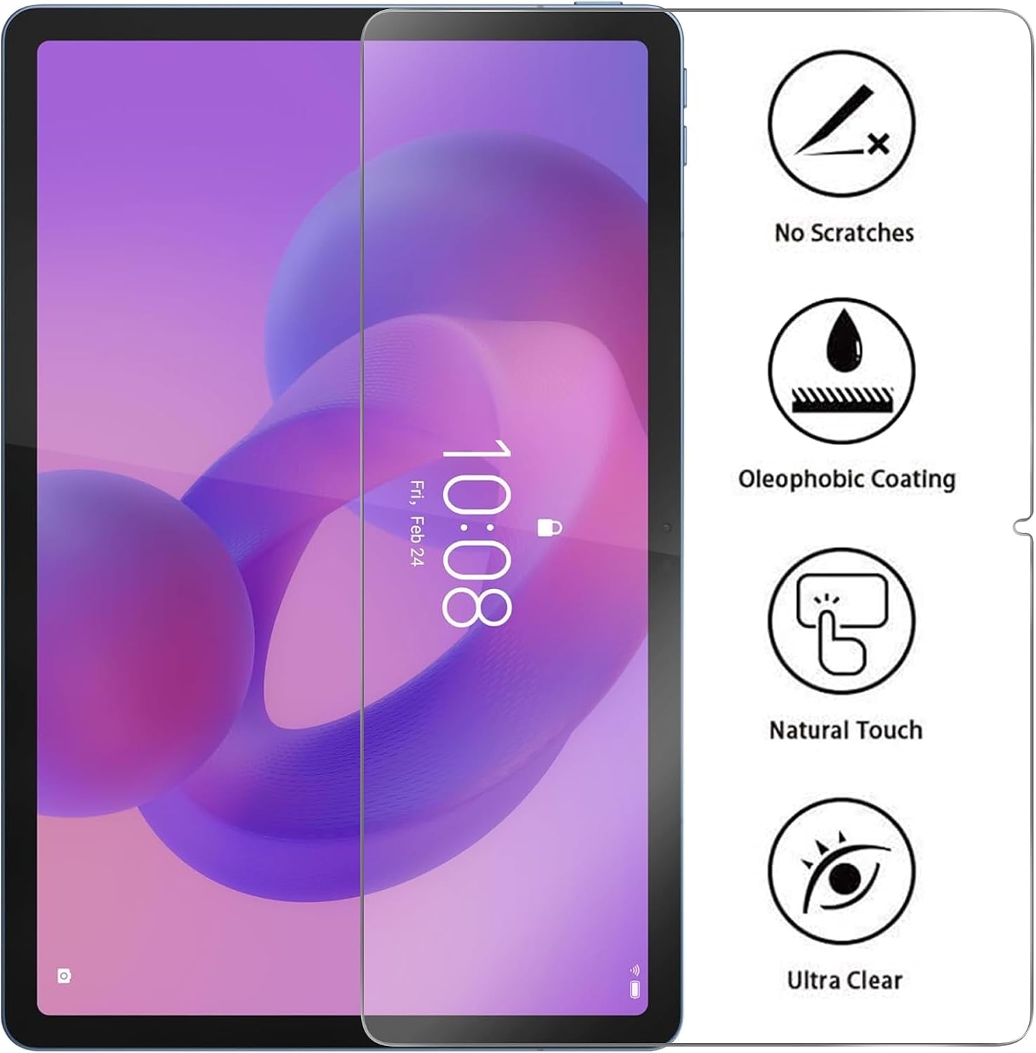 2-Pack Tempered Glass Film Screen Protector for Lenovo Tab M11 11 Inch Tablets