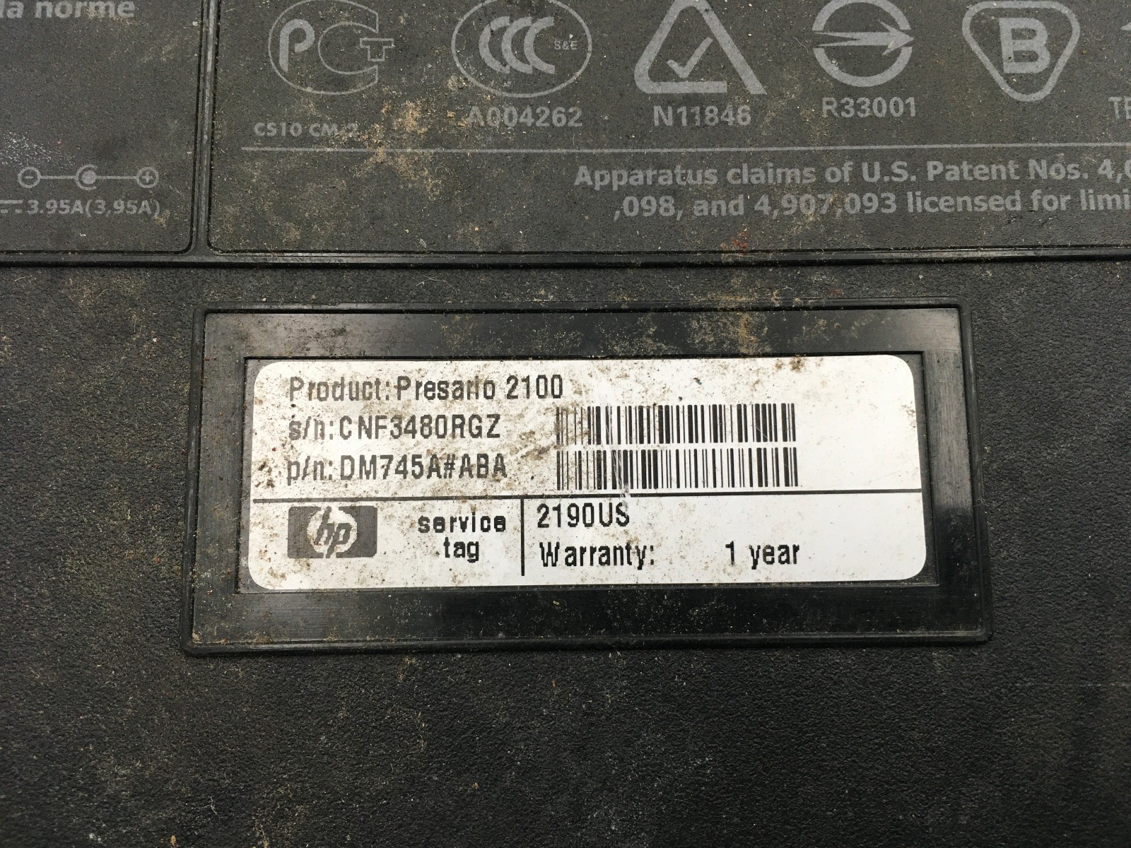HP PRESARIO 2100 -FOR PARTS/DAMAGED CASE- INTEL PENTIUM 4 – 256MB RAM -READ- BB