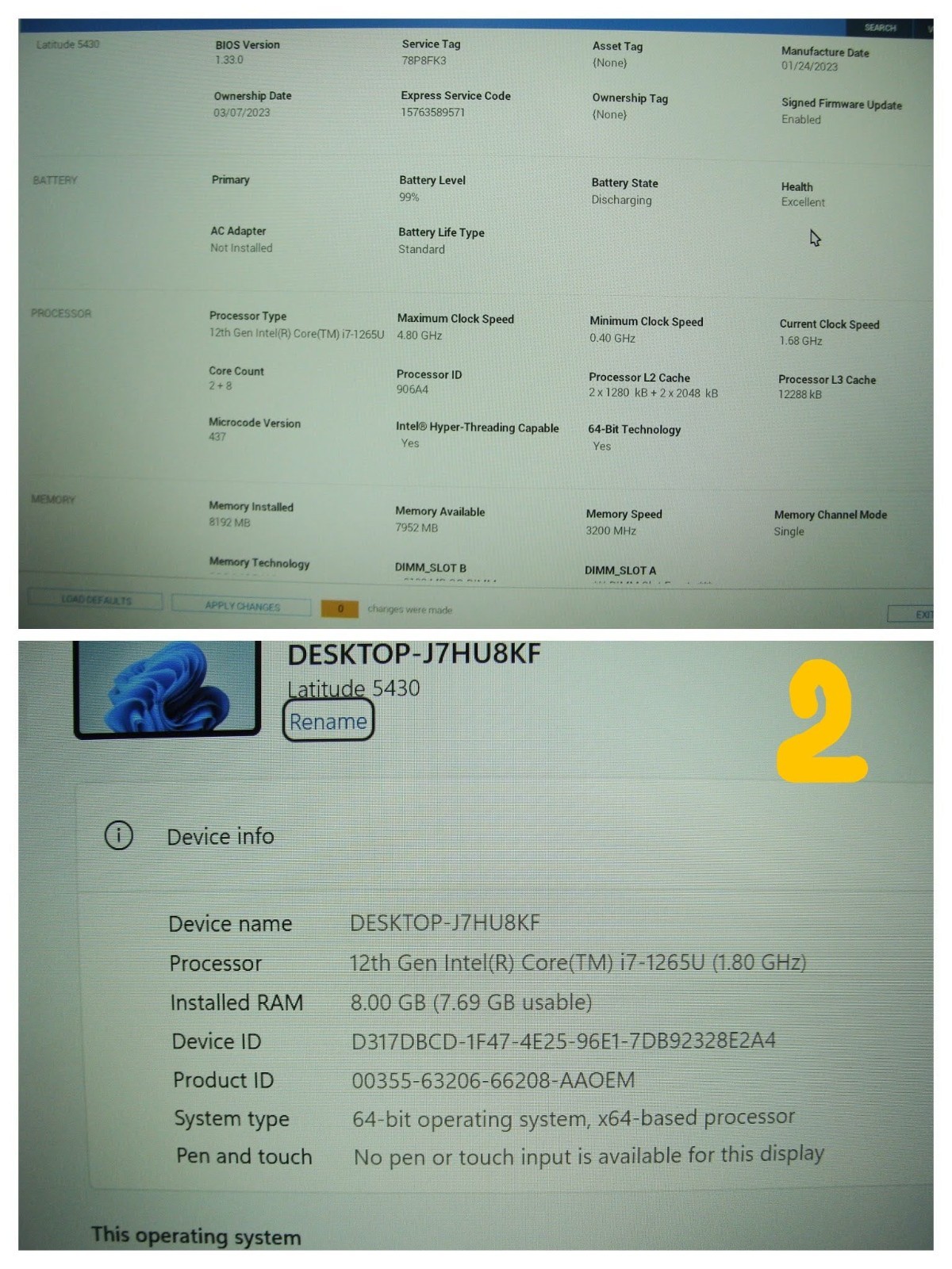 Dell Latitude 5430 14″ FHD i7-1265U 1.8GHz 8GB 512GB SSD Windows 11 Pro +Charger