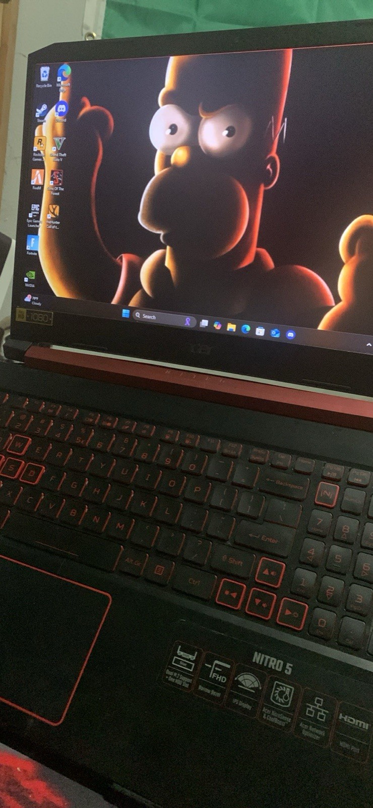 Acer Nitro 5 Gaming Laptop – i5-10300H, GTX 1650 Ti, 32GB RAM, 2x256GB SSD, Wind