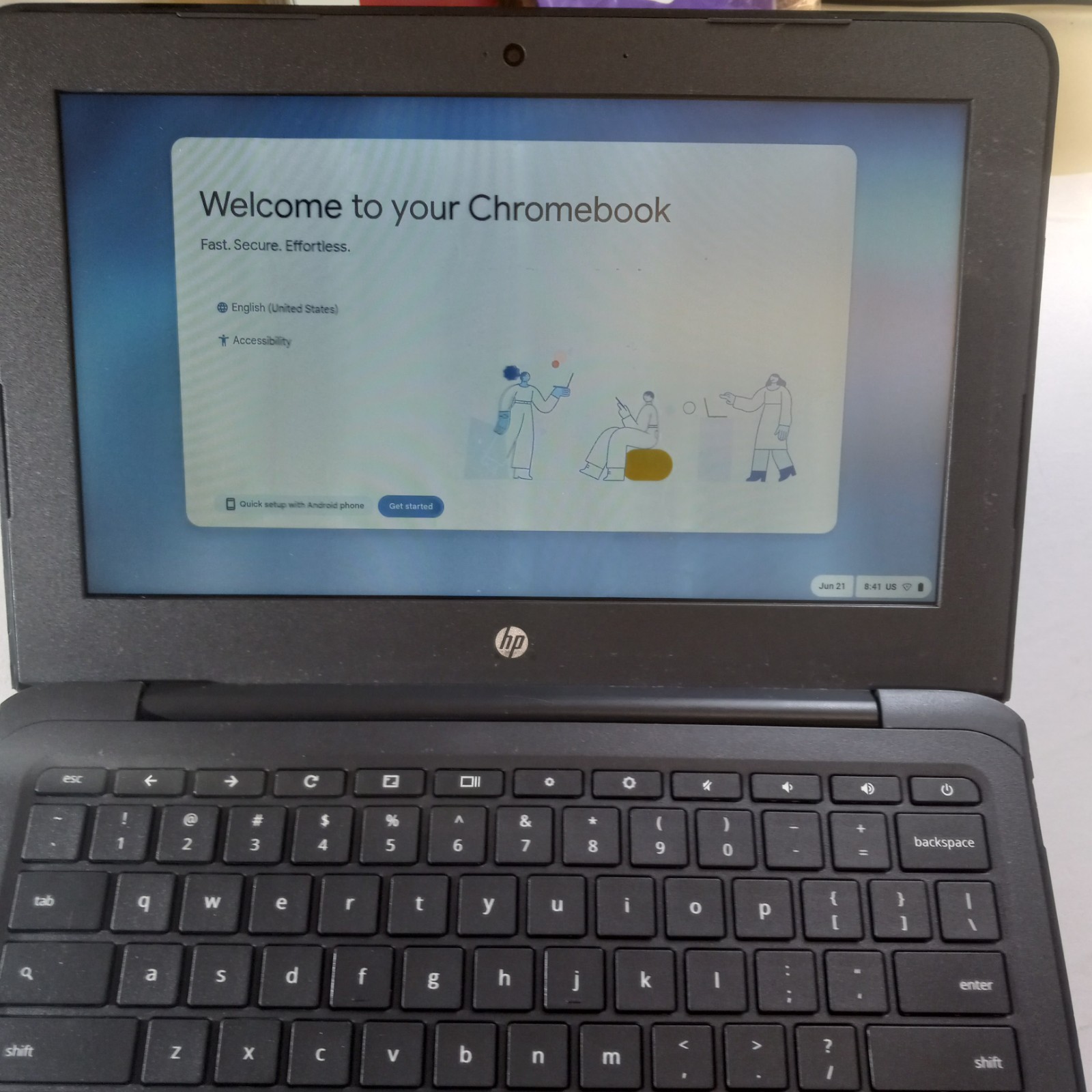 HP Chromebook 11A G6 EE 11.6″ AMD A4-9120C 1.6Ghz 4GB RAM 16GB eMMC 6KJ19UT#ABA