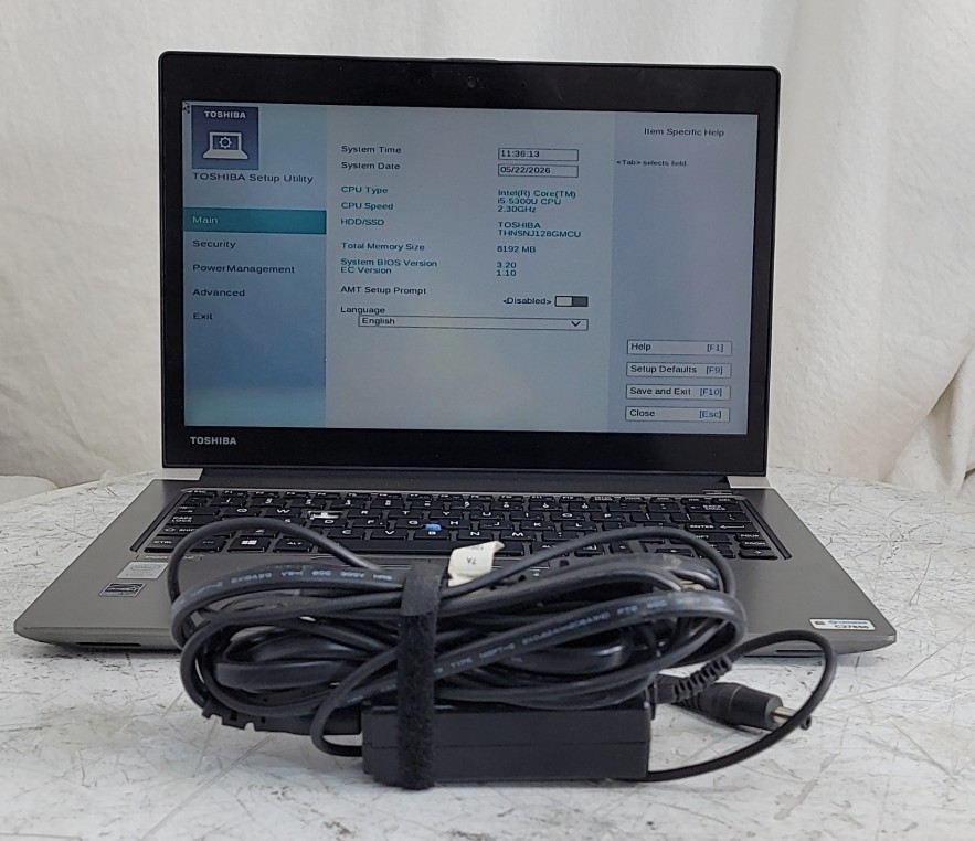 TOSHIBA PORTEGE Z30-B PT251U-03H010 Laptop Core I5-5300U 8GB 128GB SEE NOTES