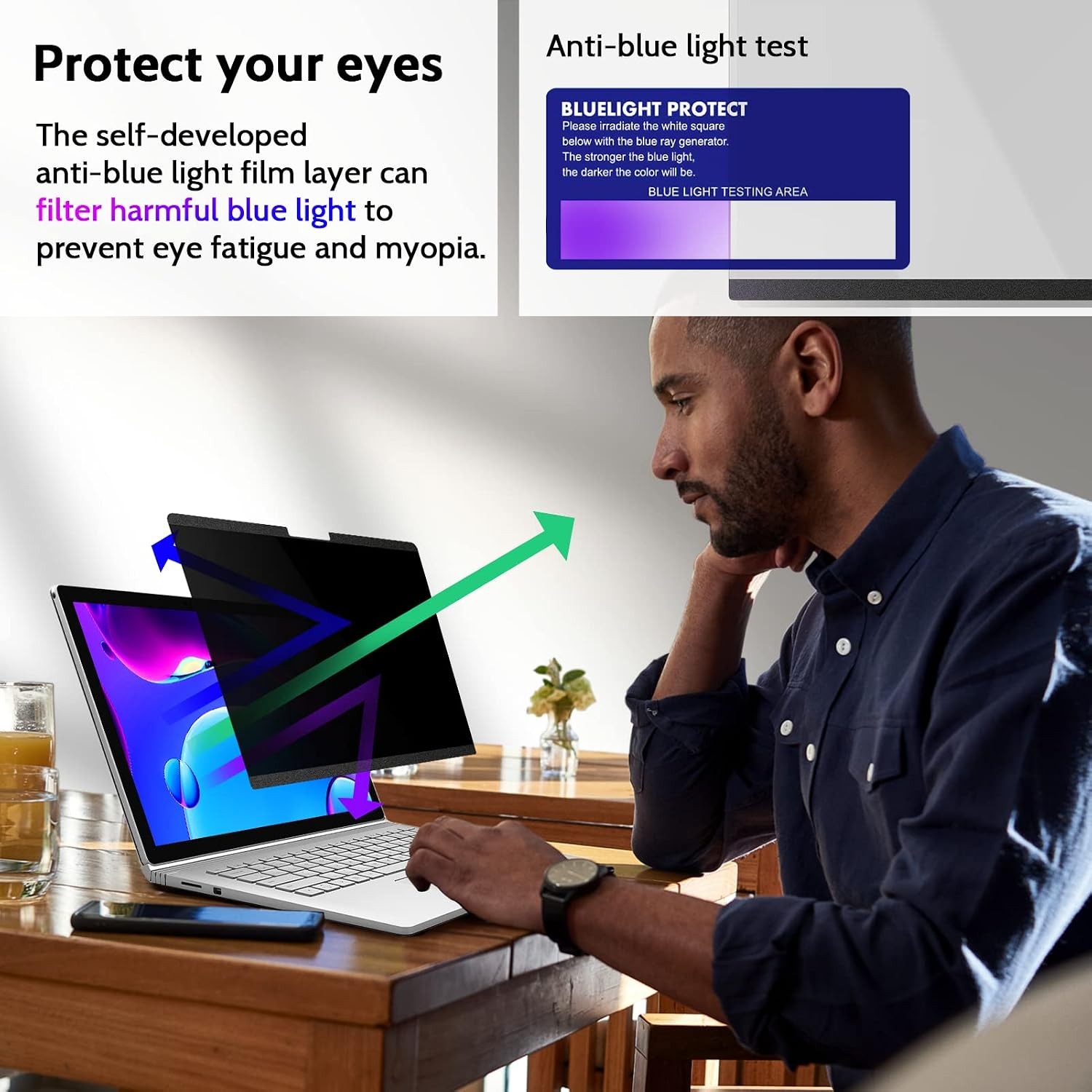 Magnetic Privacy Screen for Surface Laptop 6/5/4/3/2/1 13.5 Inch, Black Filter