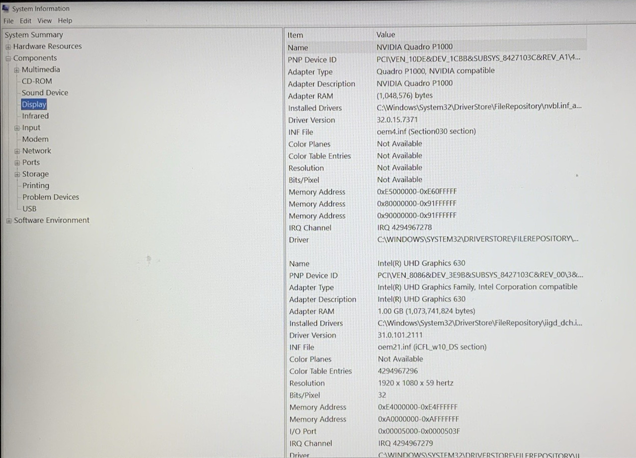 HP ZBook Studio Gen 5 Intel Core i7-8850H 32GB DDR4 512GB NVMe Nvidia P1000 W10P