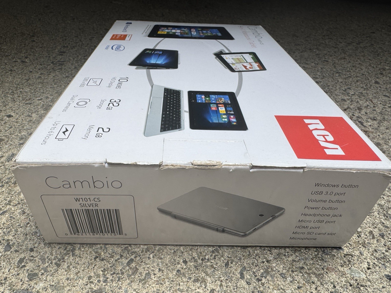 RCA Cambio W101-CS 2-in-1 Notebook/Tablet 10 Inch Display 32GB Storage 2GB Memor