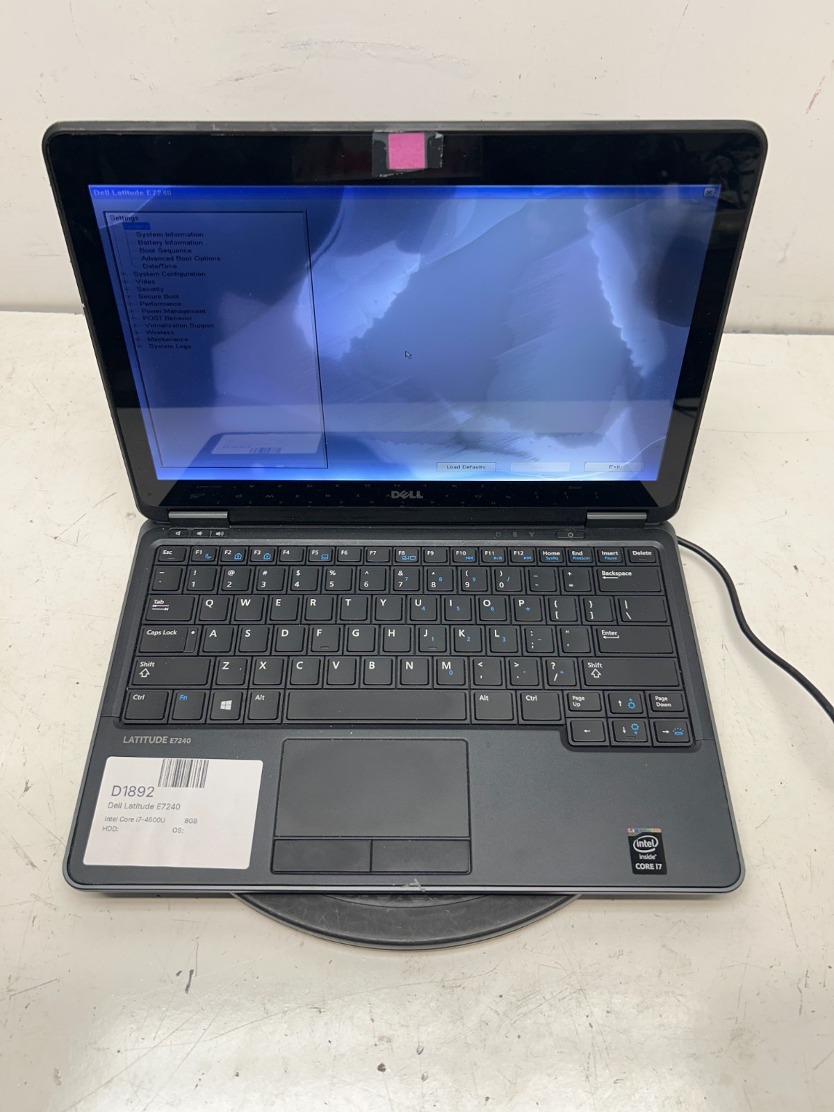 Dell Latitude E7240 Intel Core i7-4600U 2.10GHz 8GB NO HDD READ