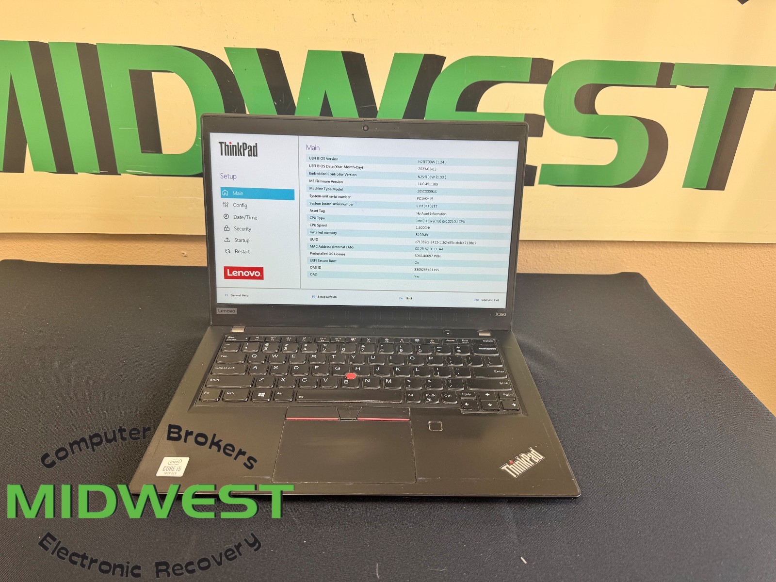 Lenovo ThinkPad x390 i5-10210U 1.6GHz 8GB 256GB SSD