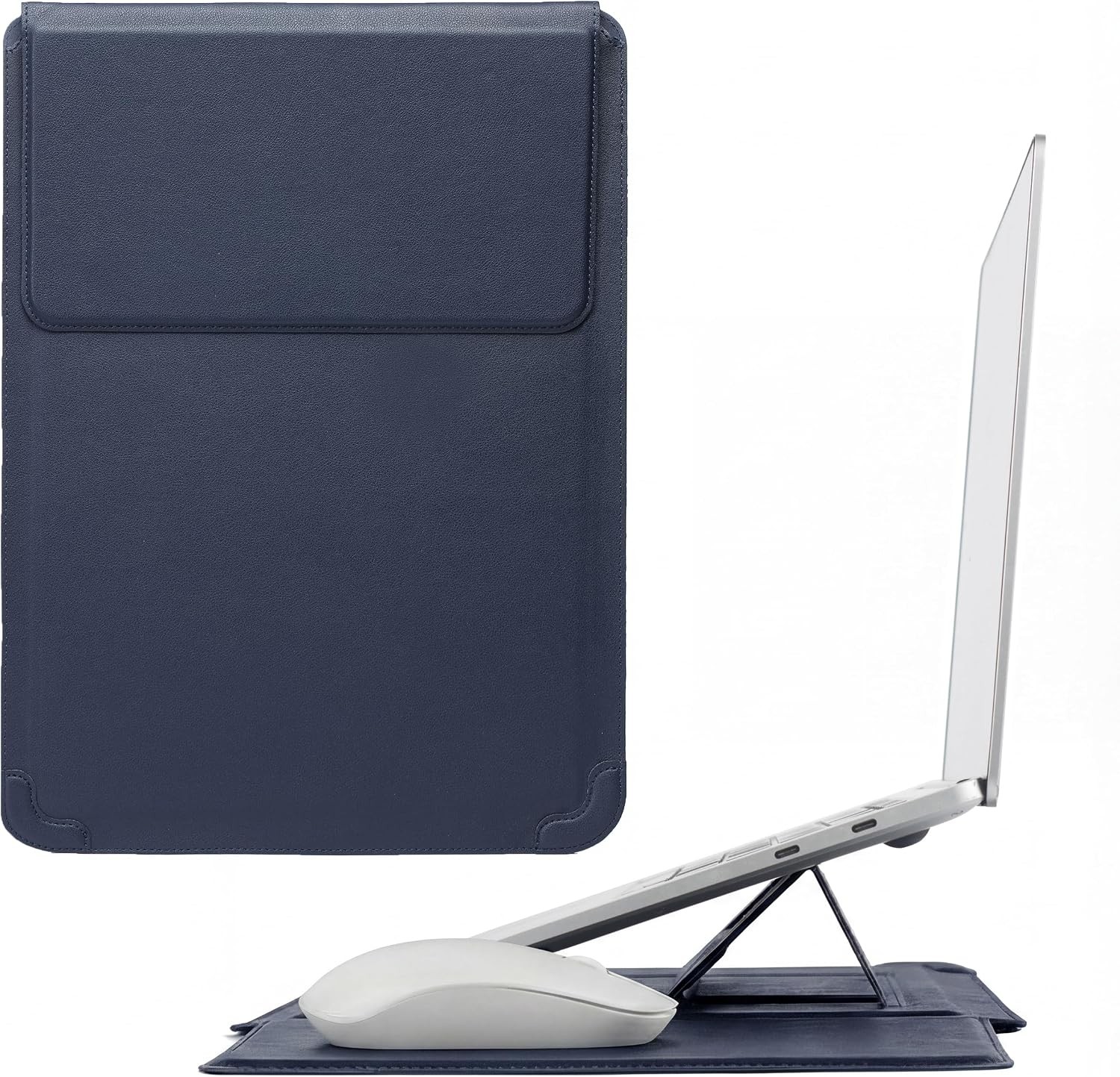 16 Inch Soft Slim Laptop Sleeve Case with Stand for MacBook Pro/Air and More