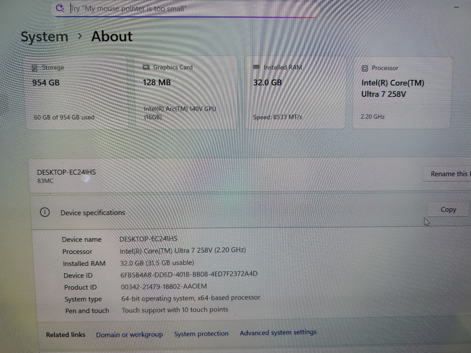 Lenovo Slim 7 14ILL10, Intel Core Ultra 7, 2.20 GHz, 32 GB RAM, 1 TB NVMe