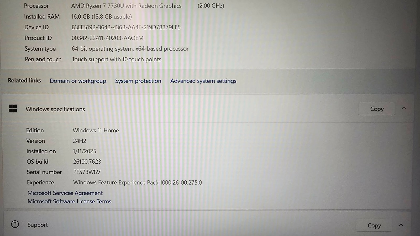 Ideapad Slim 3 15ABR8 AMD Ryzen 7 7730U 2GHz 16GB RAM 512GB SSD + Case & Charger