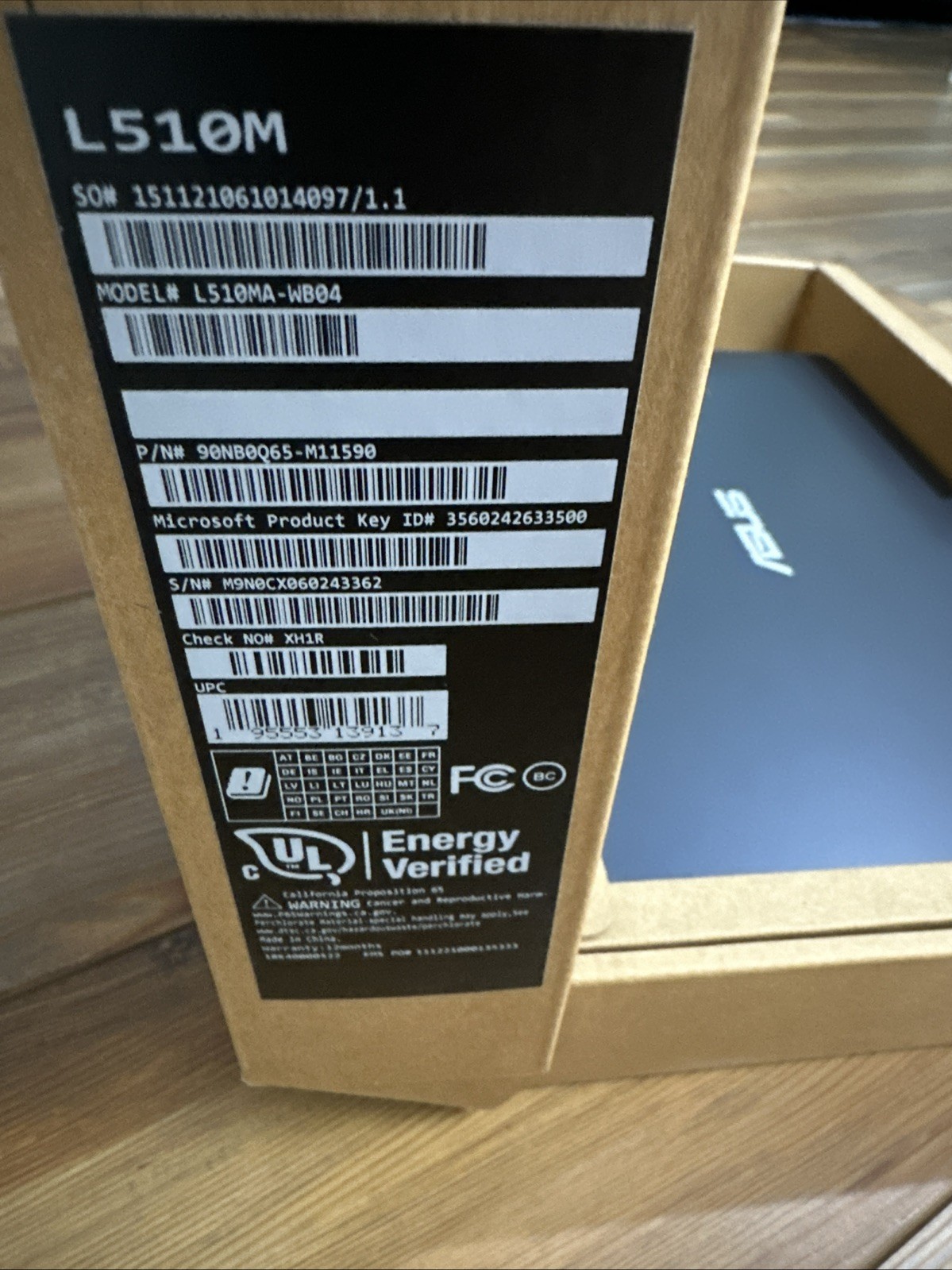 ASUS L510MA-WB04 15.6″ Intel Celeron FHD N4020 4GB, 128GB SSD Microsoft 365